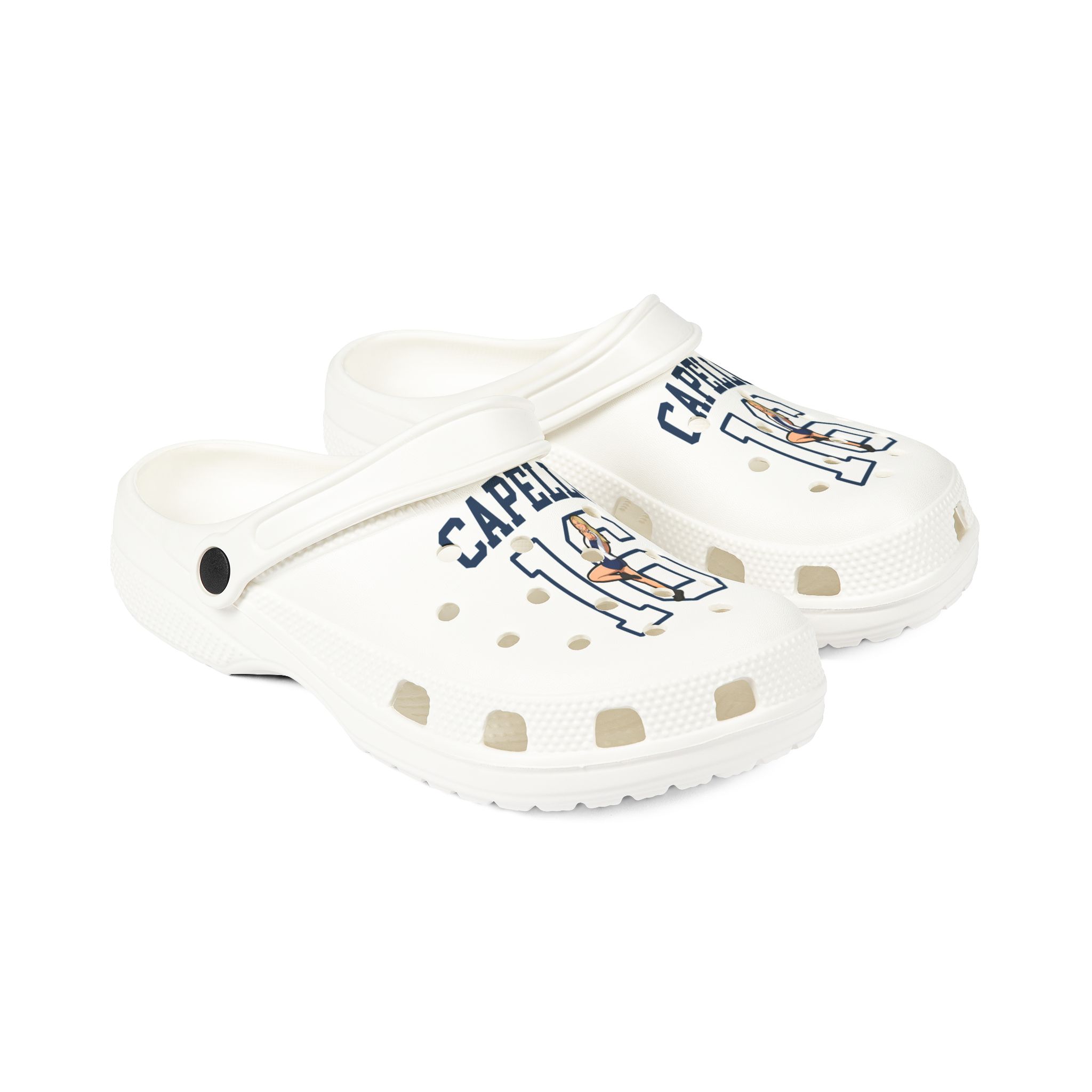Rubber Clogs — character_shirsey in White