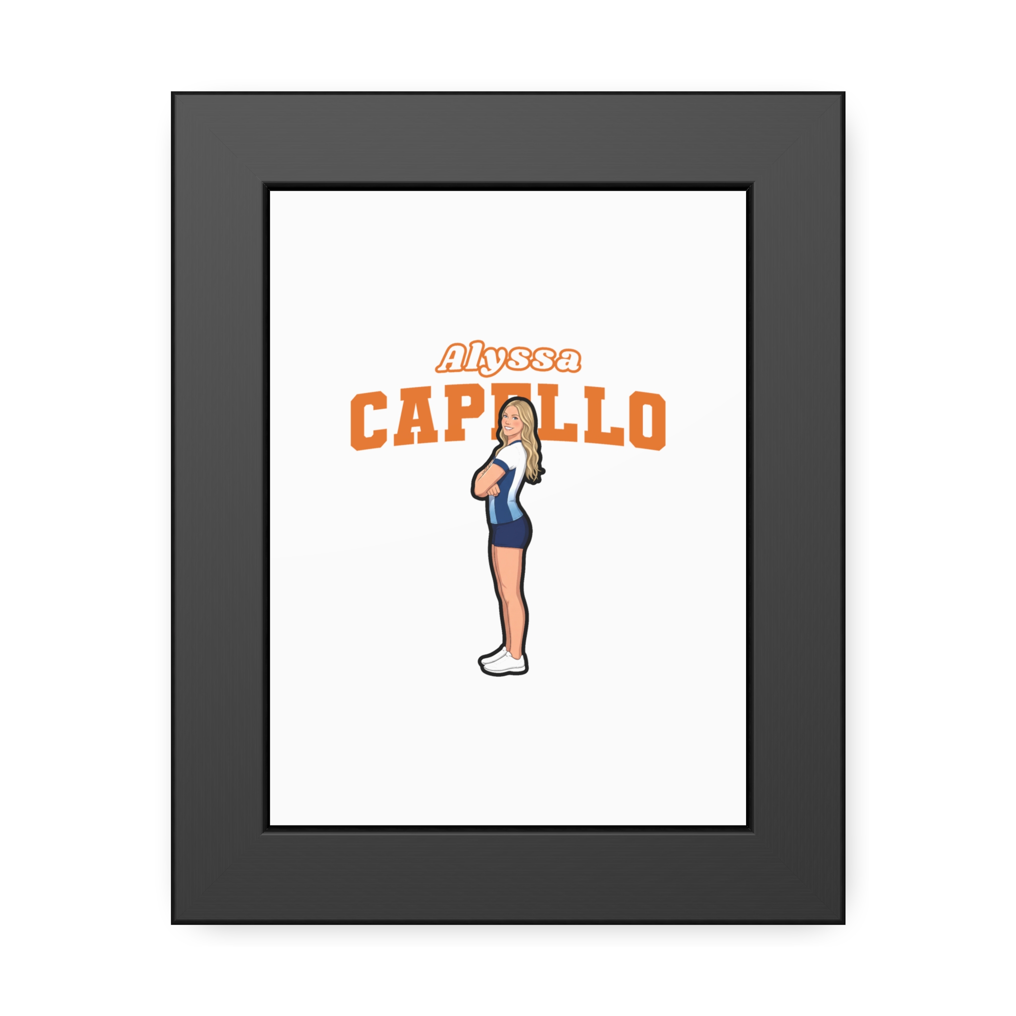 Framed Poster — character_name_arch in Black