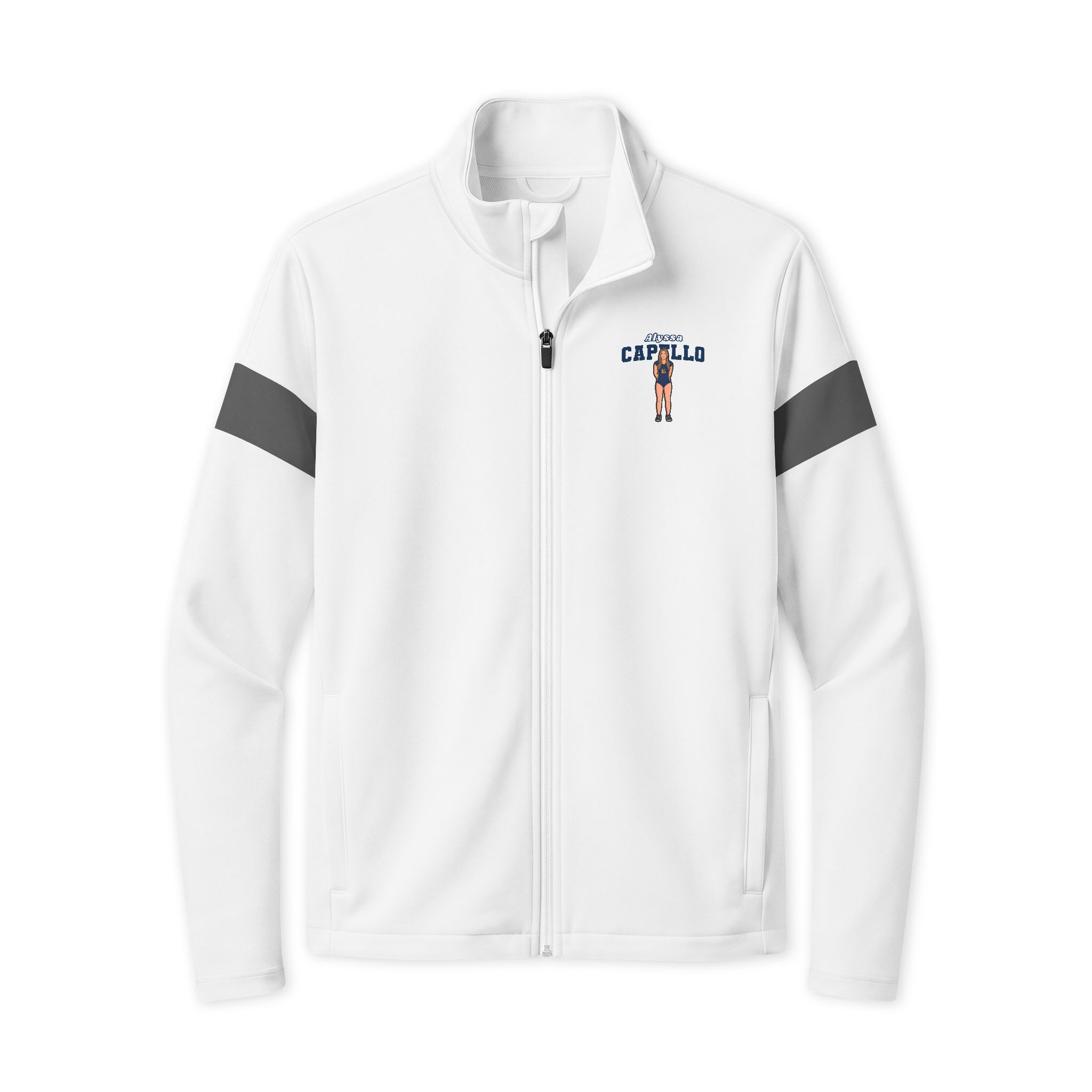 Travel Full-Zip Jacket — character_name_arch in White/ Iron Grey
