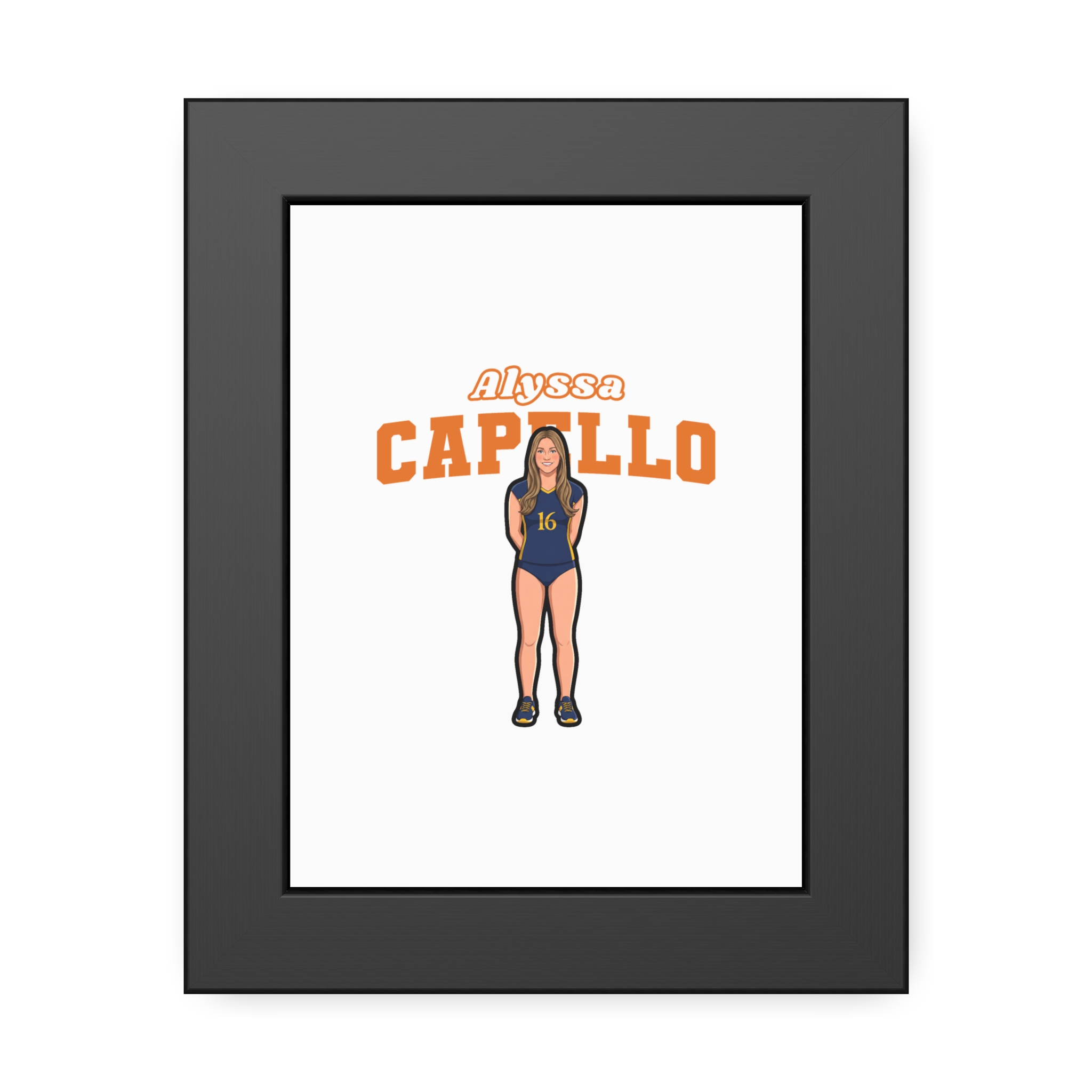 Framed Poster — character_name_arch in Black