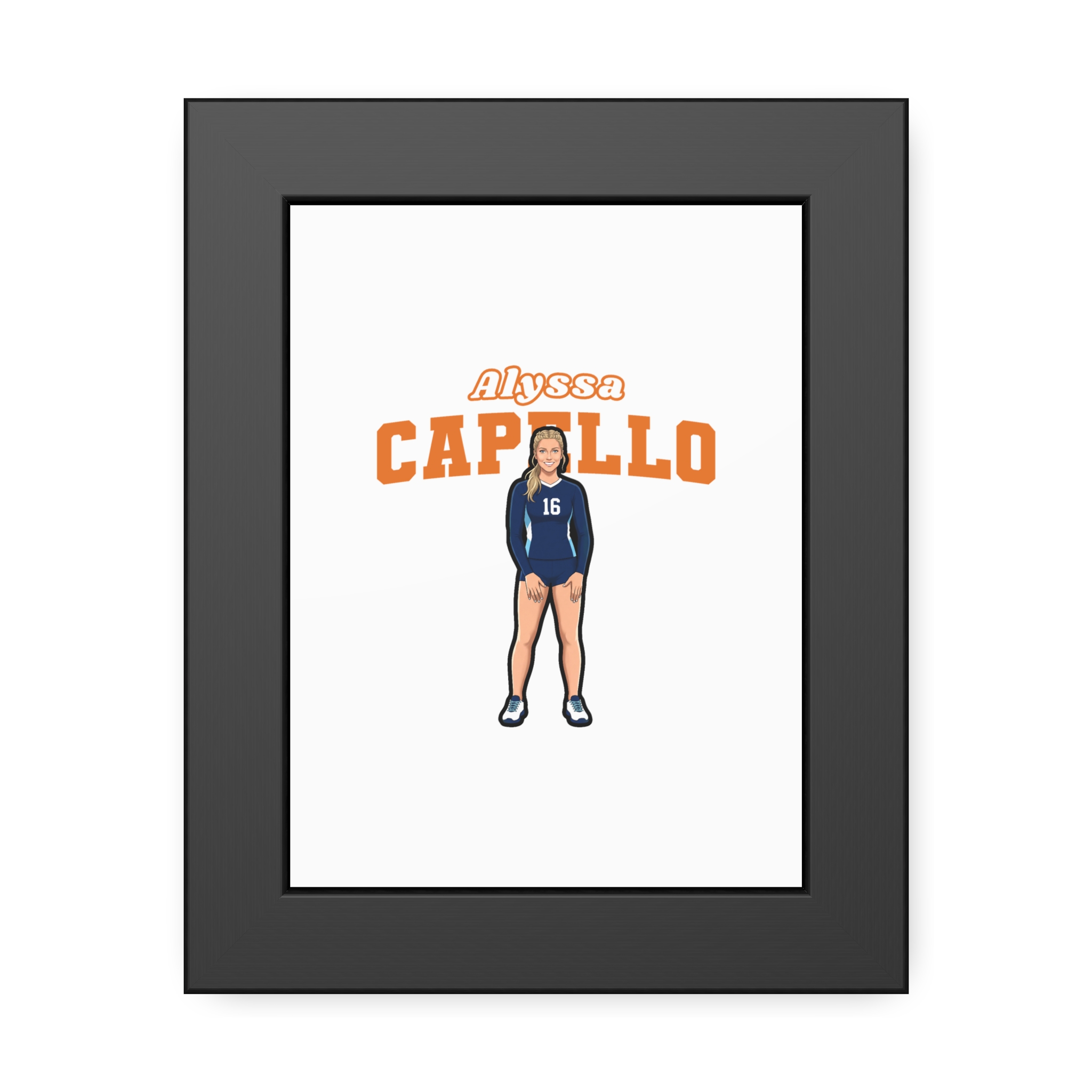 Framed Poster — character_name_arch in Black