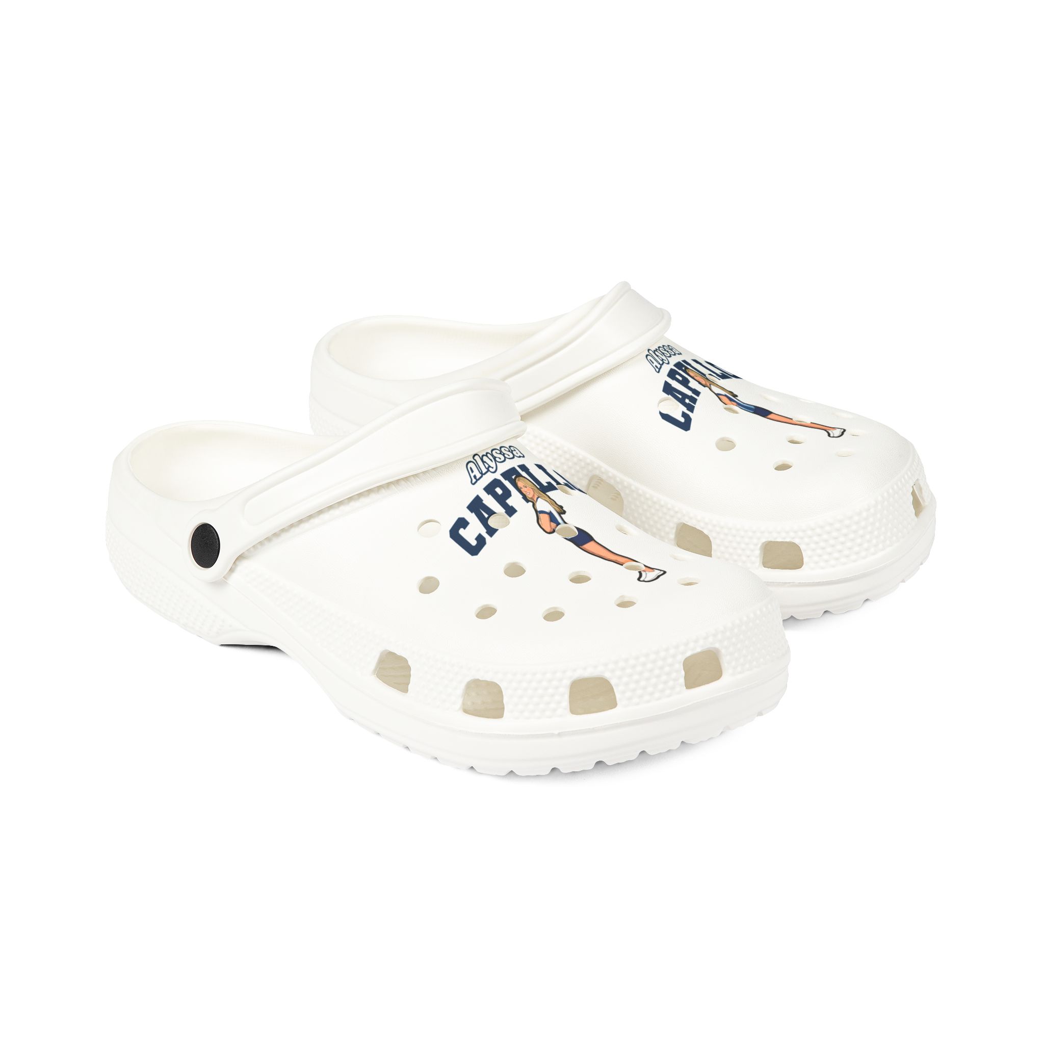 Rubber Clogs — character_name_arch in White