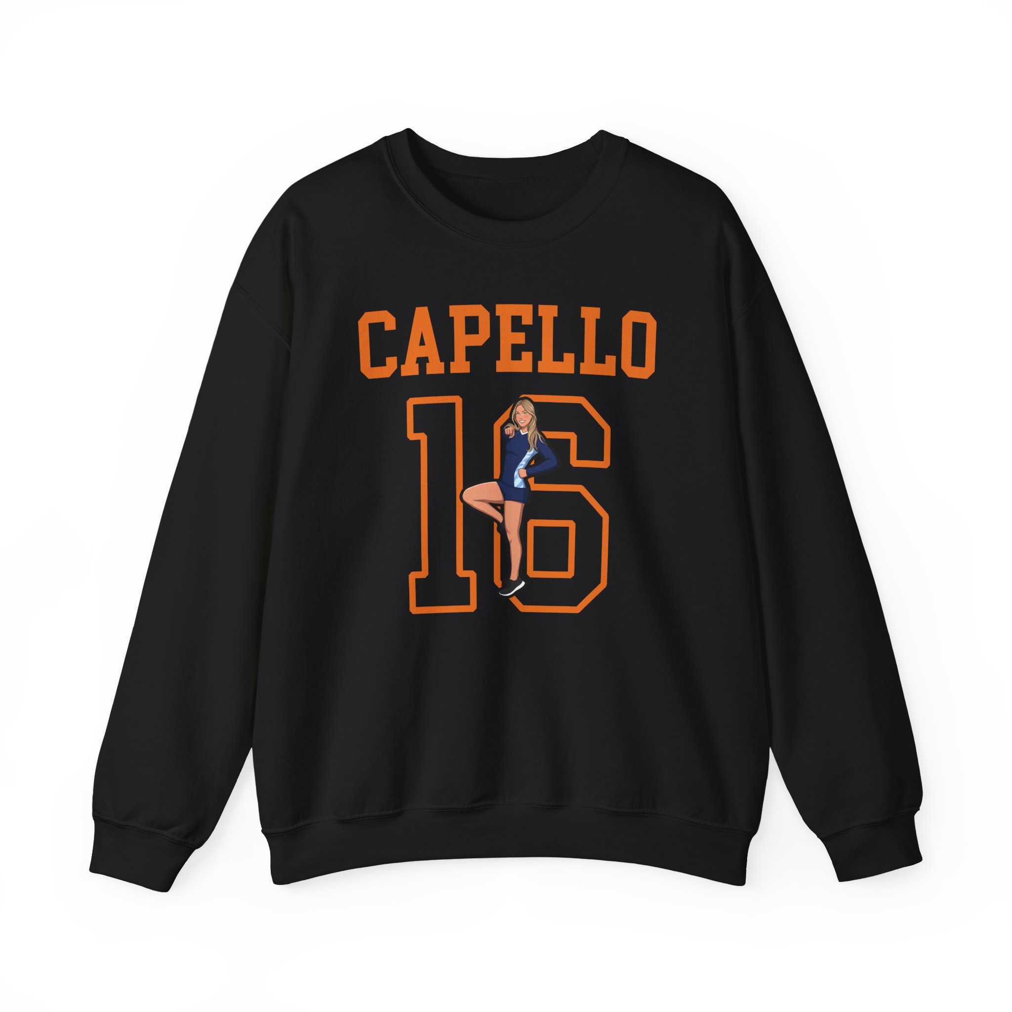 Crewneck Sweatshirt — character_shirsey in Black