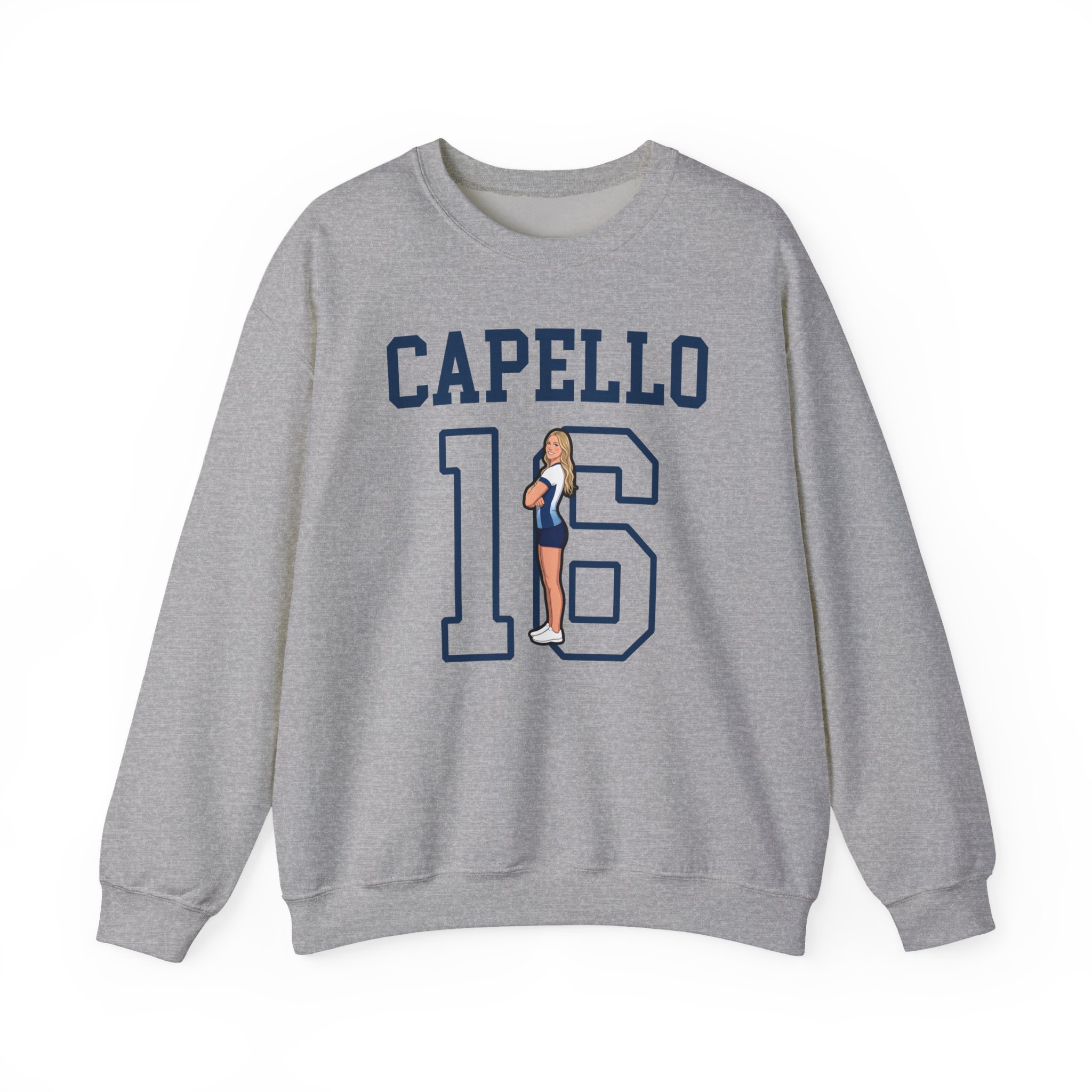 Crewneck Sweatshirt — character_shirsey in Grey