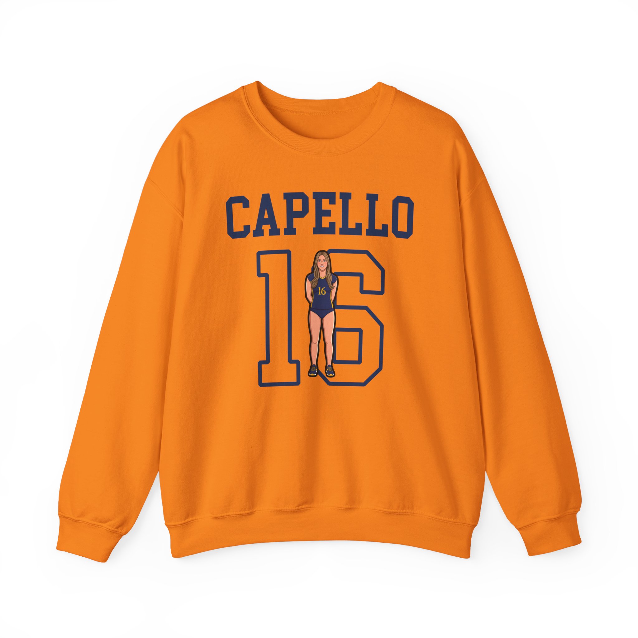 Crewneck Sweatshirt — character_shirsey in Orange