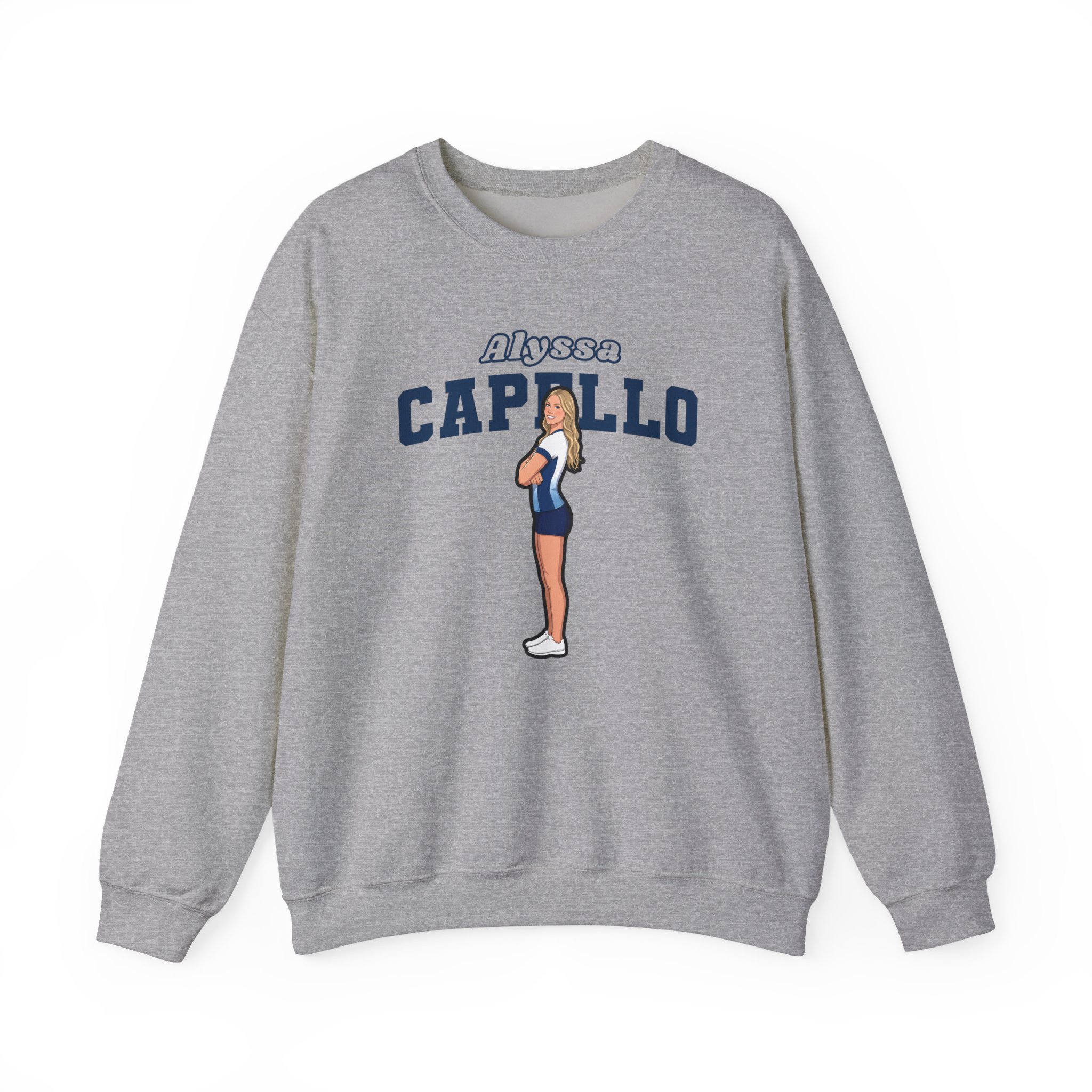 Crewneck Sweatshirt — character_name_arch in Grey
