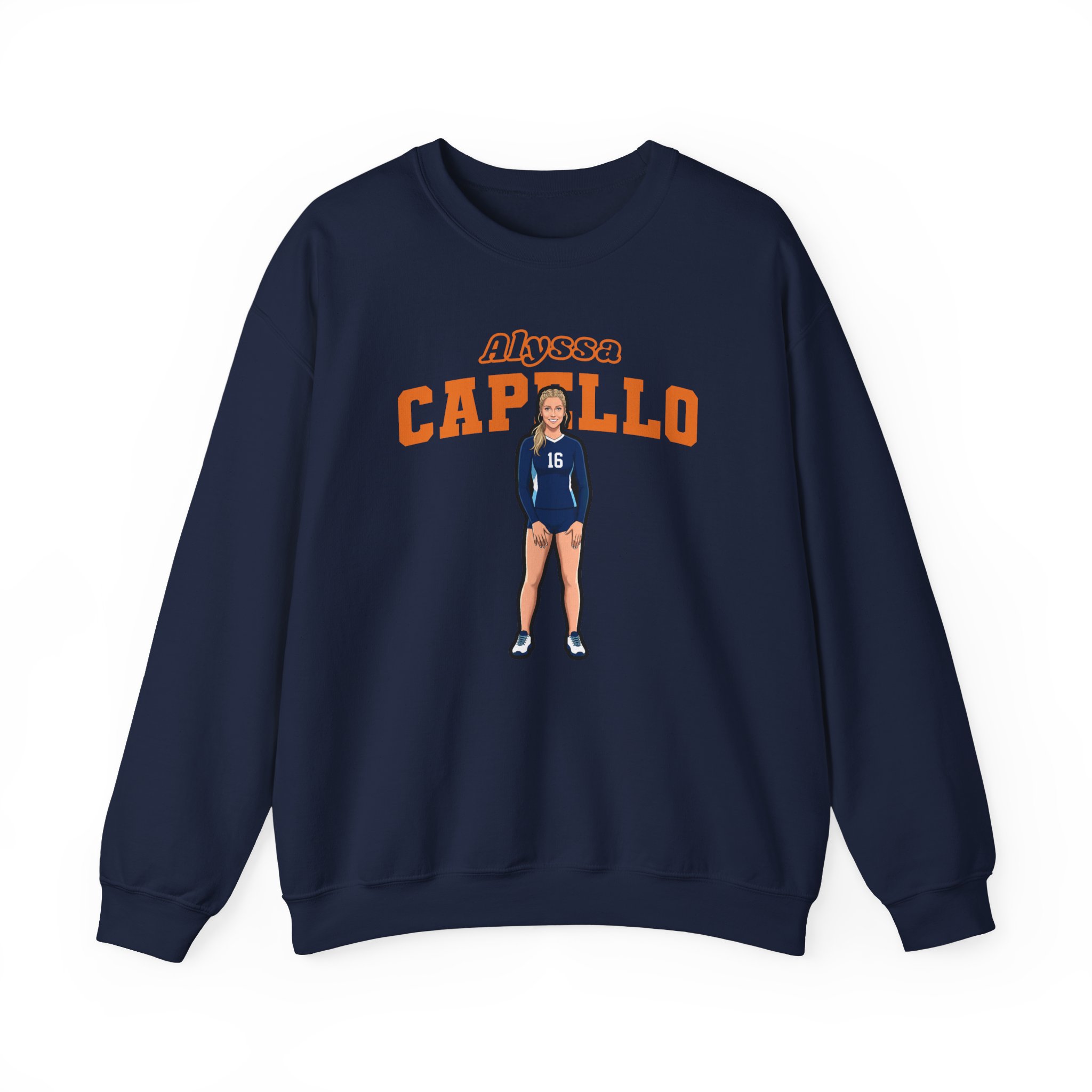 Crewneck Sweatshirt — character_name_arch in Navy