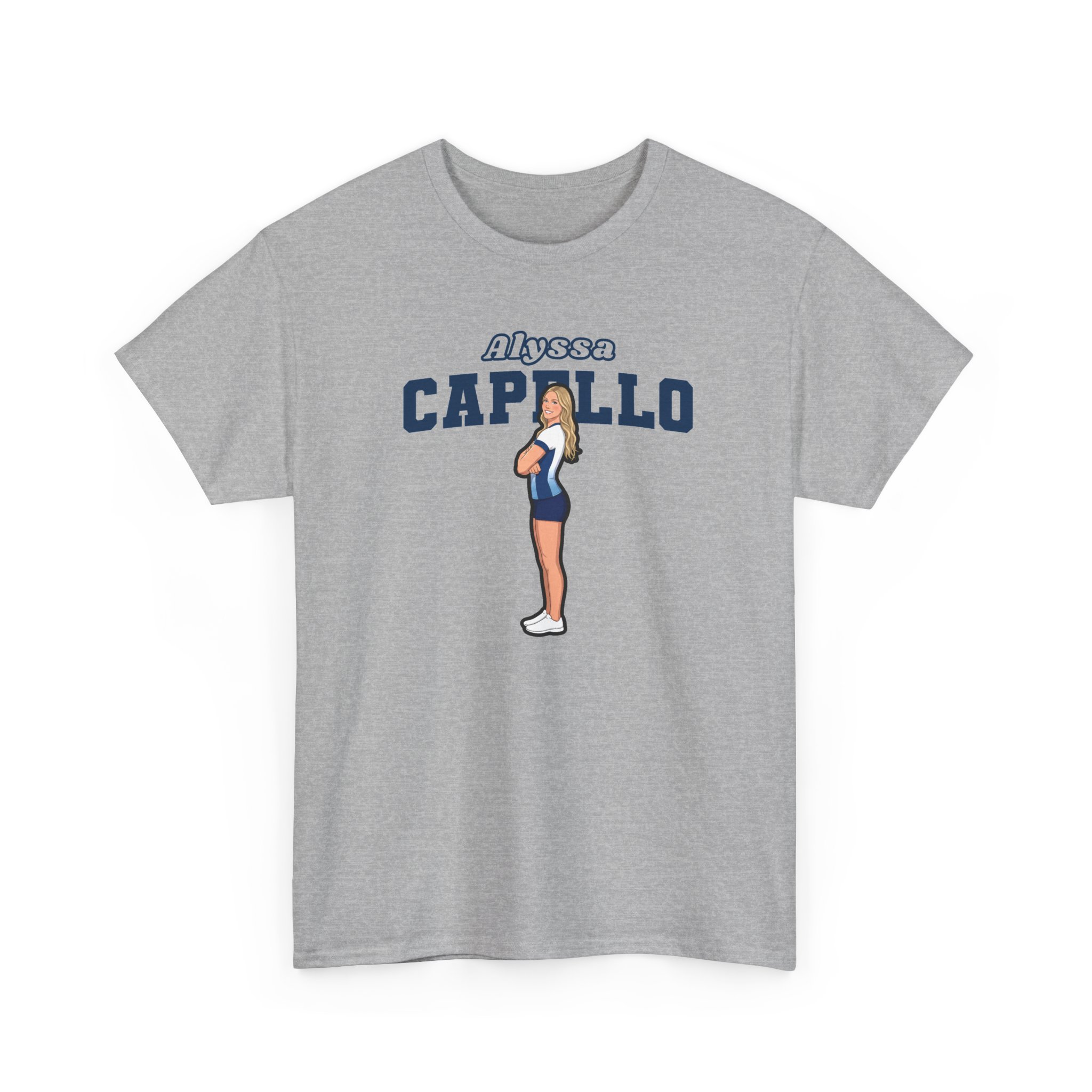 Tee — character_name_arch in Grey