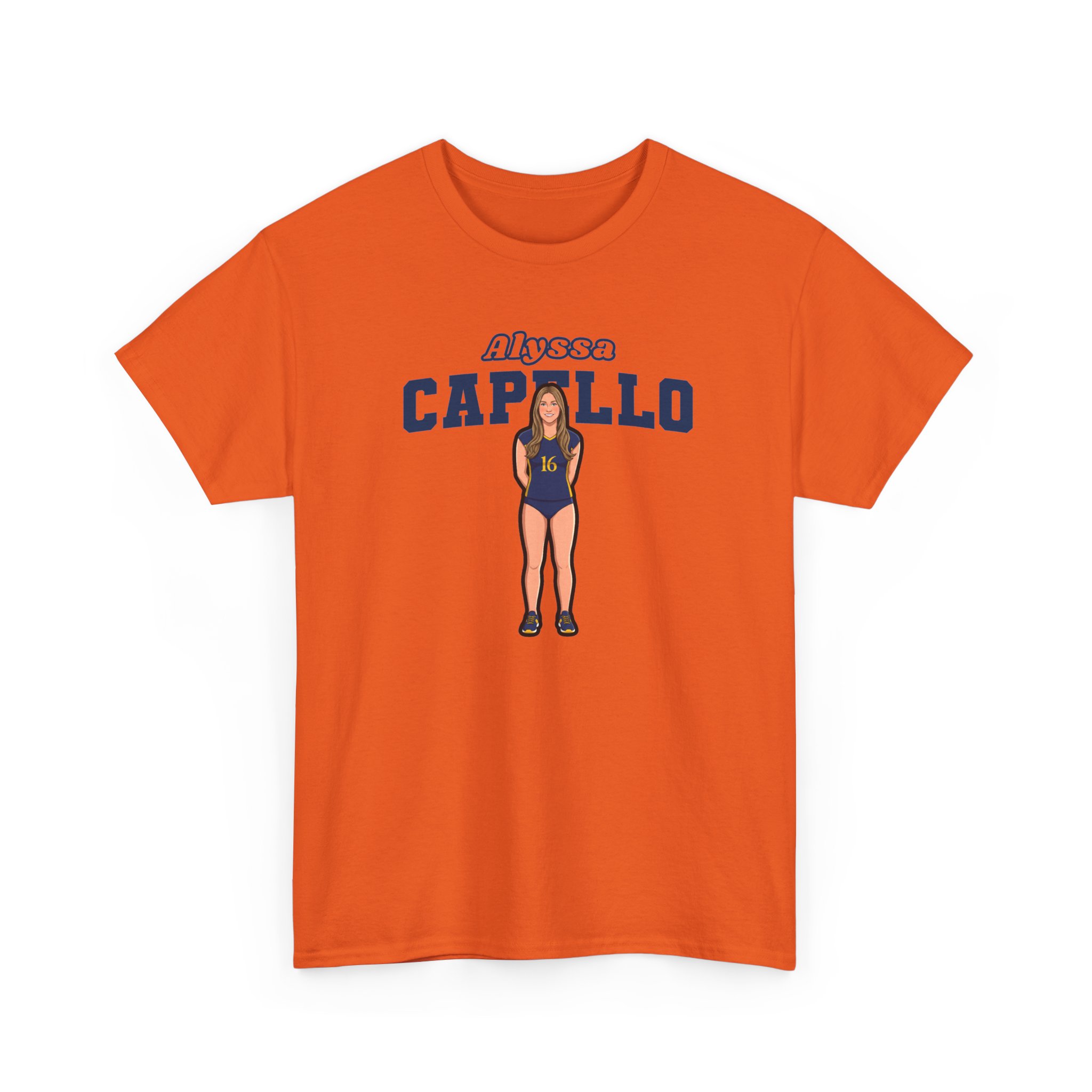 Tee — character_name_arch in Orange