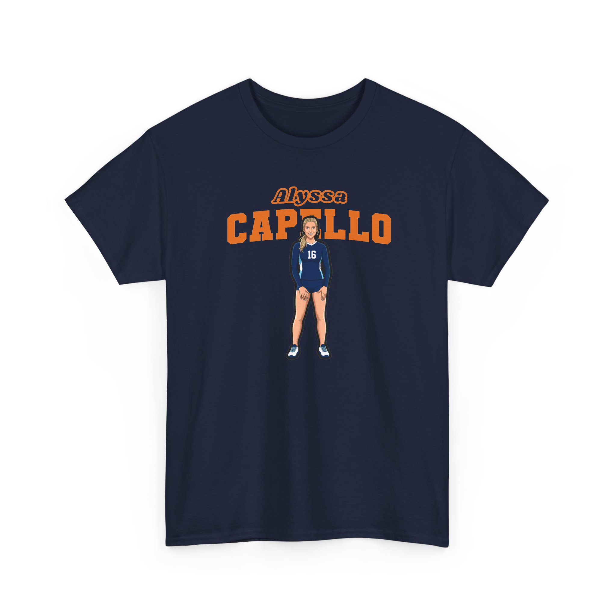 Tee — character_name_arch in Navy