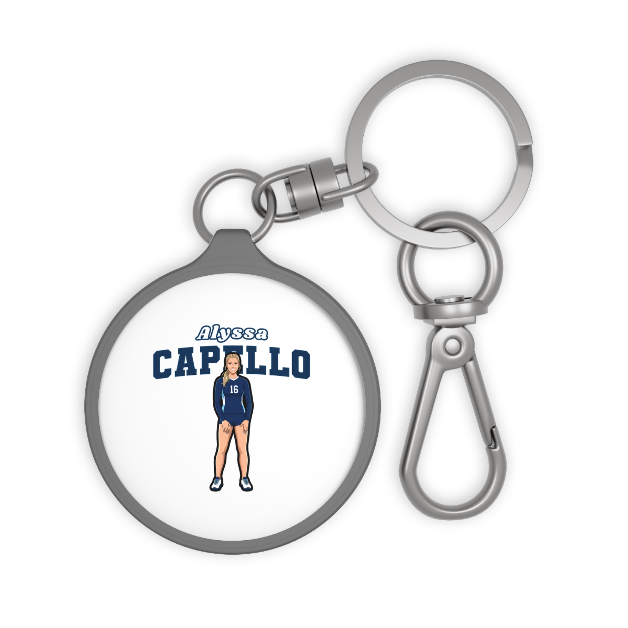 Keychain — character_name_arch in Grey