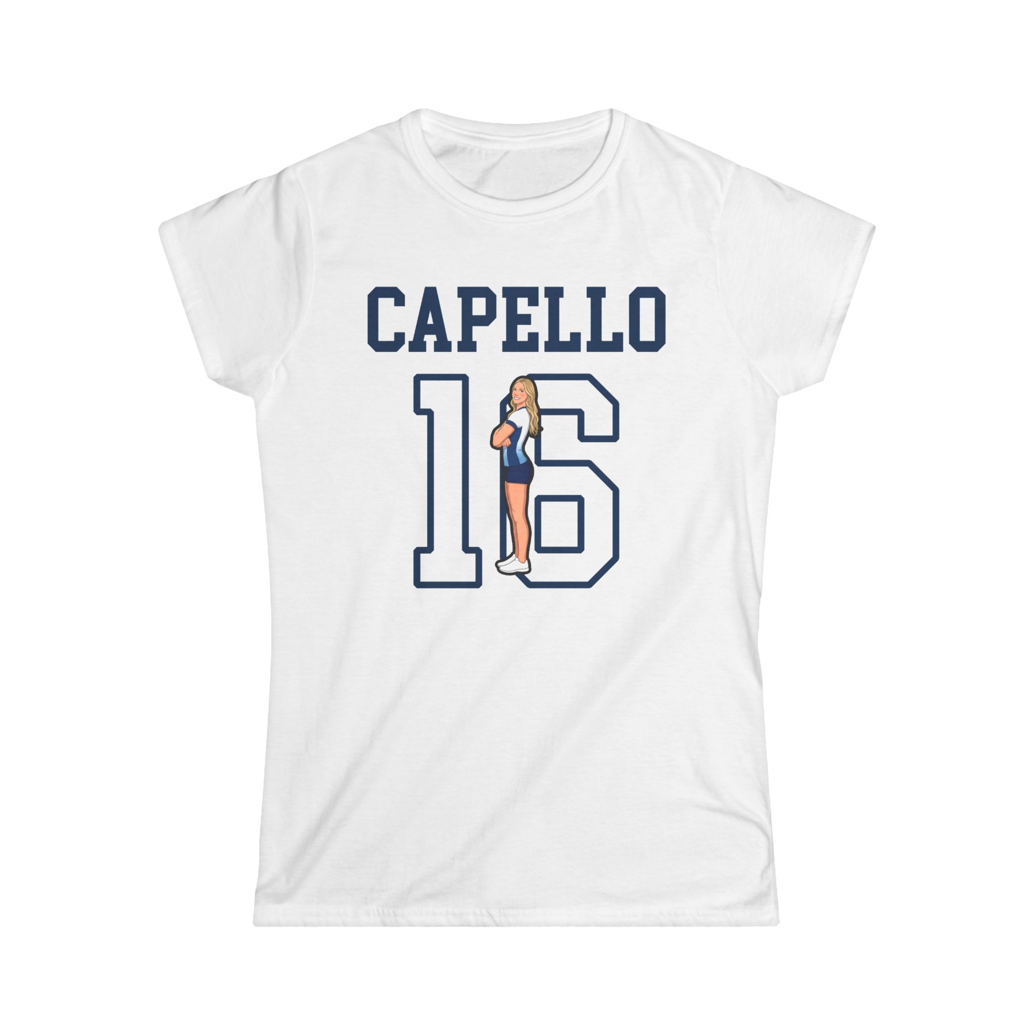 Women's Softstyle Tee — character_shirsey in White