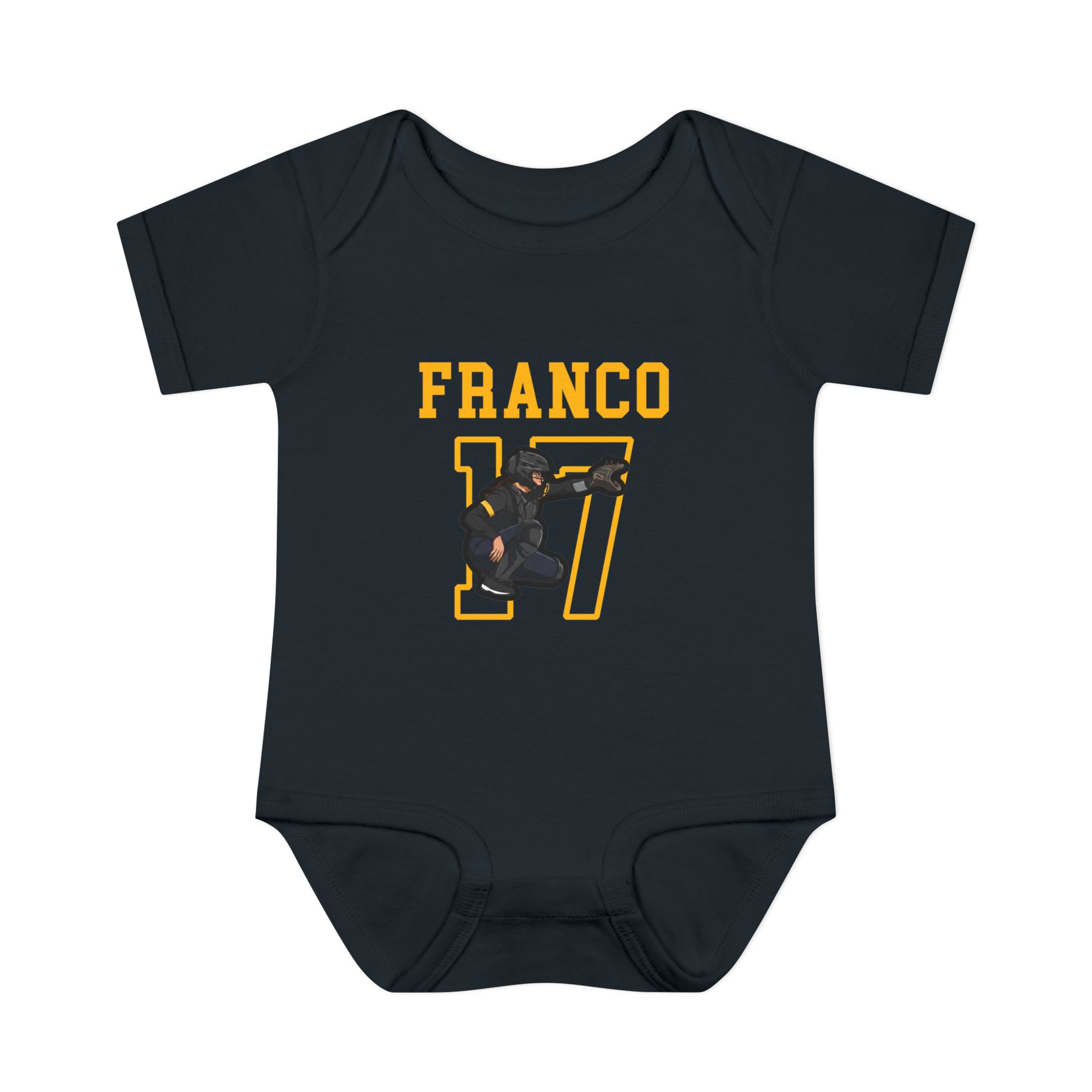 Baby Onesie — character_shirsey in Black