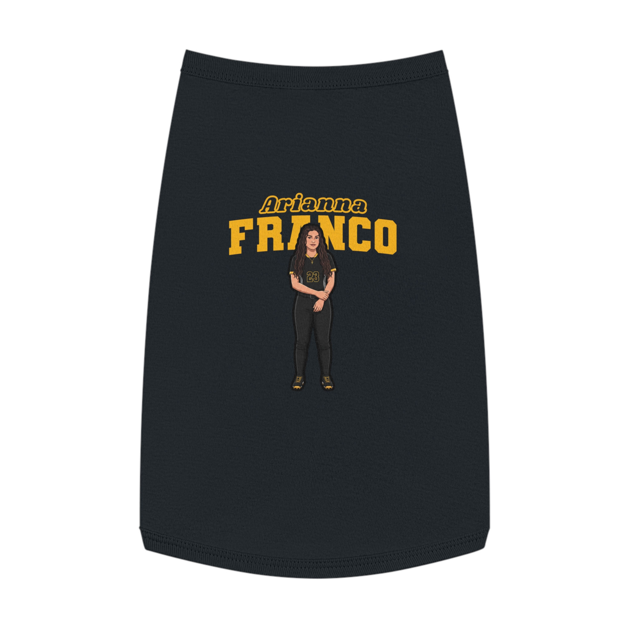 Pet Tank Top — character_name_arch in White