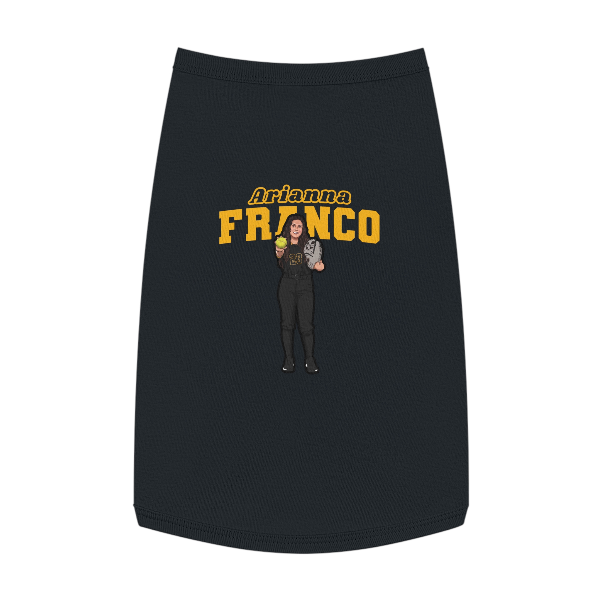 Pet Tank Top — character_name_arch in Black