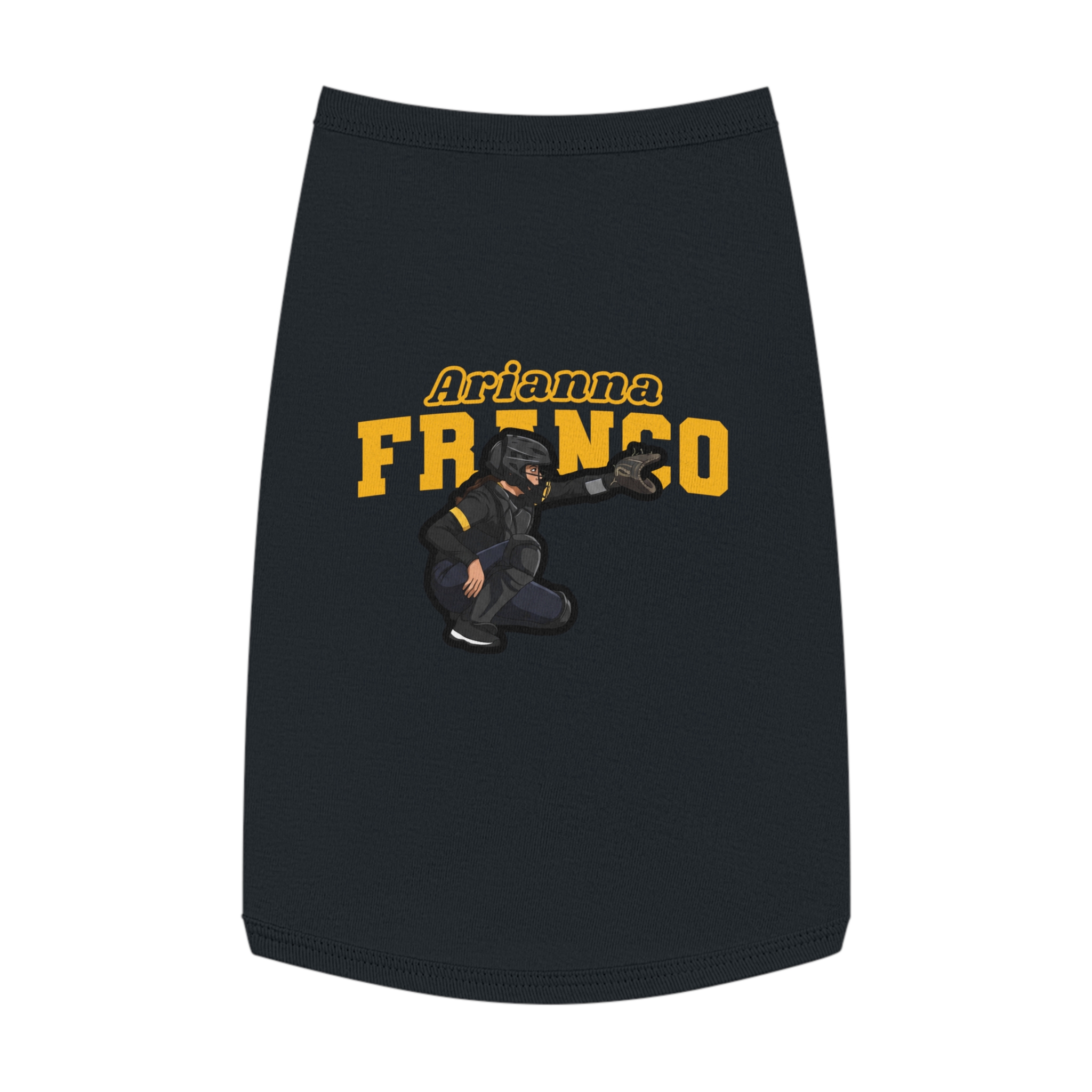 Pet Tank Top — character_name_arch in White