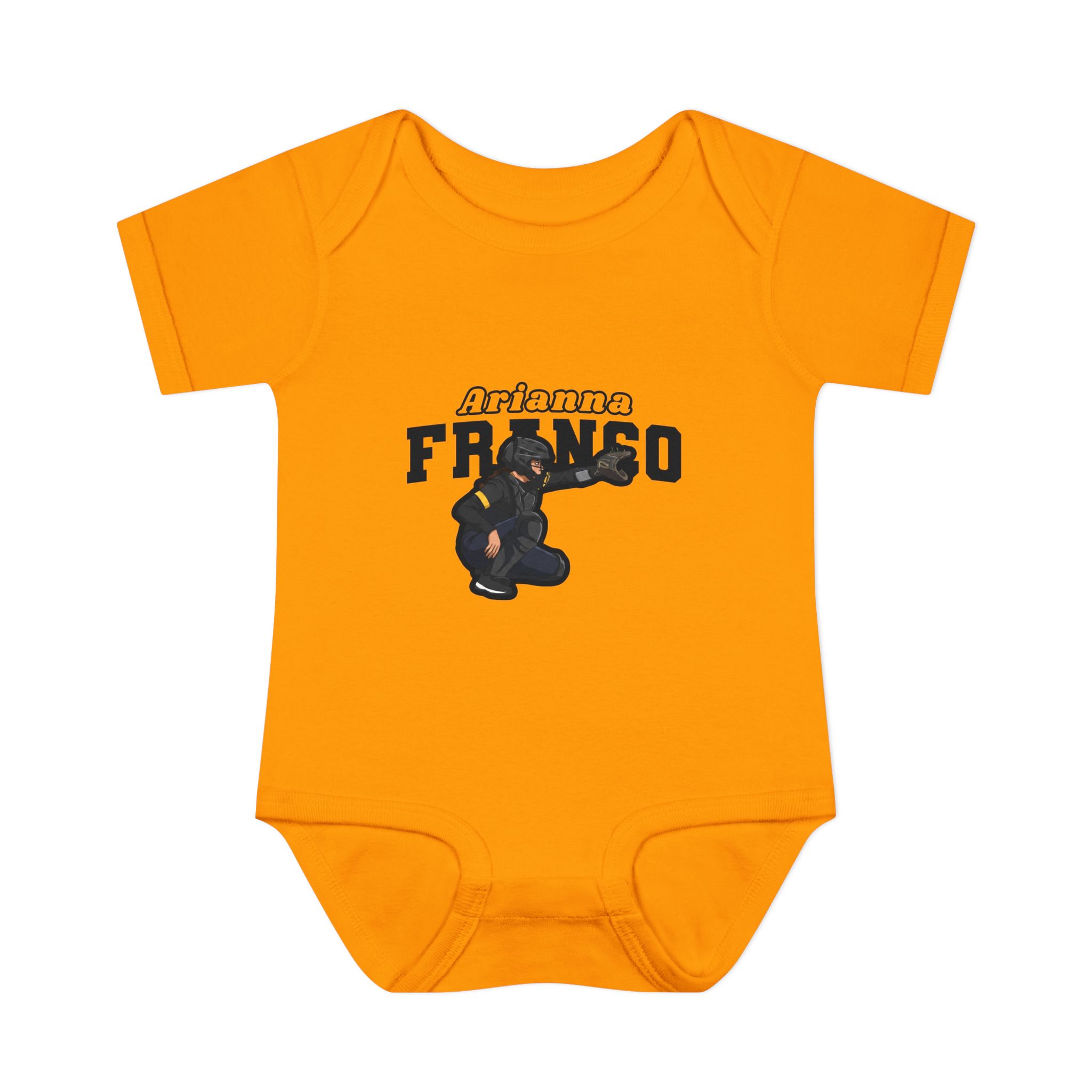 Baby Onesie — character_name_arch in Gold