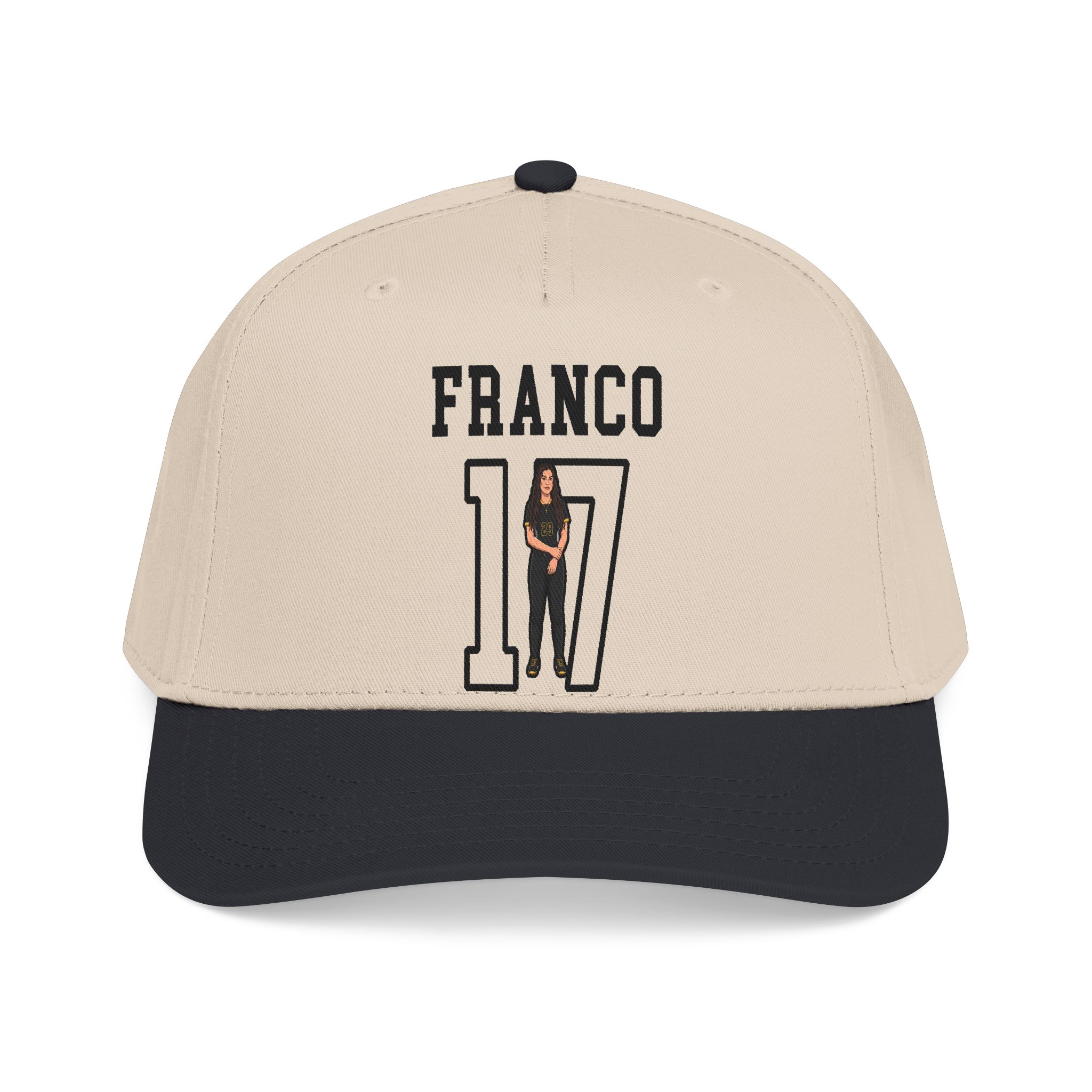 Baseball Cap — character_shirsey in Black / Natural