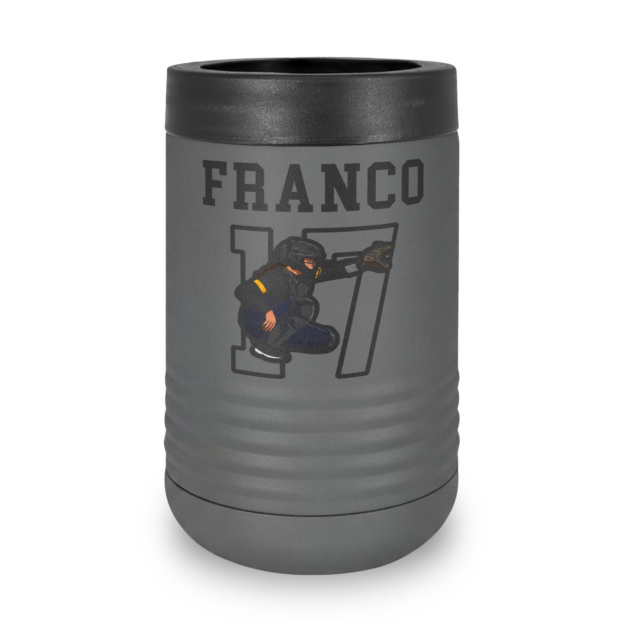 Stainless Can Cooler — character_shirsey in Grey