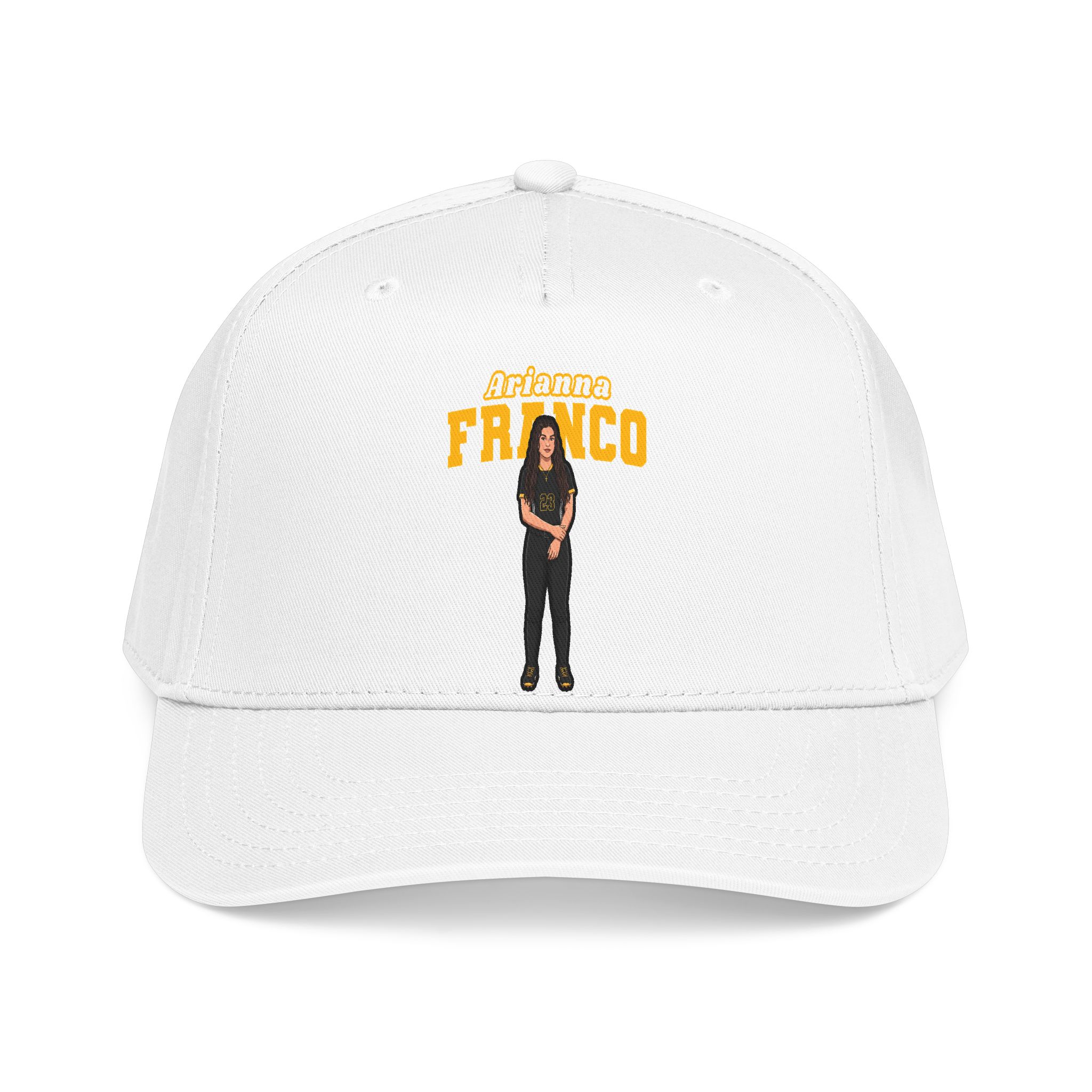 Baseball Cap — character_name_arch in White