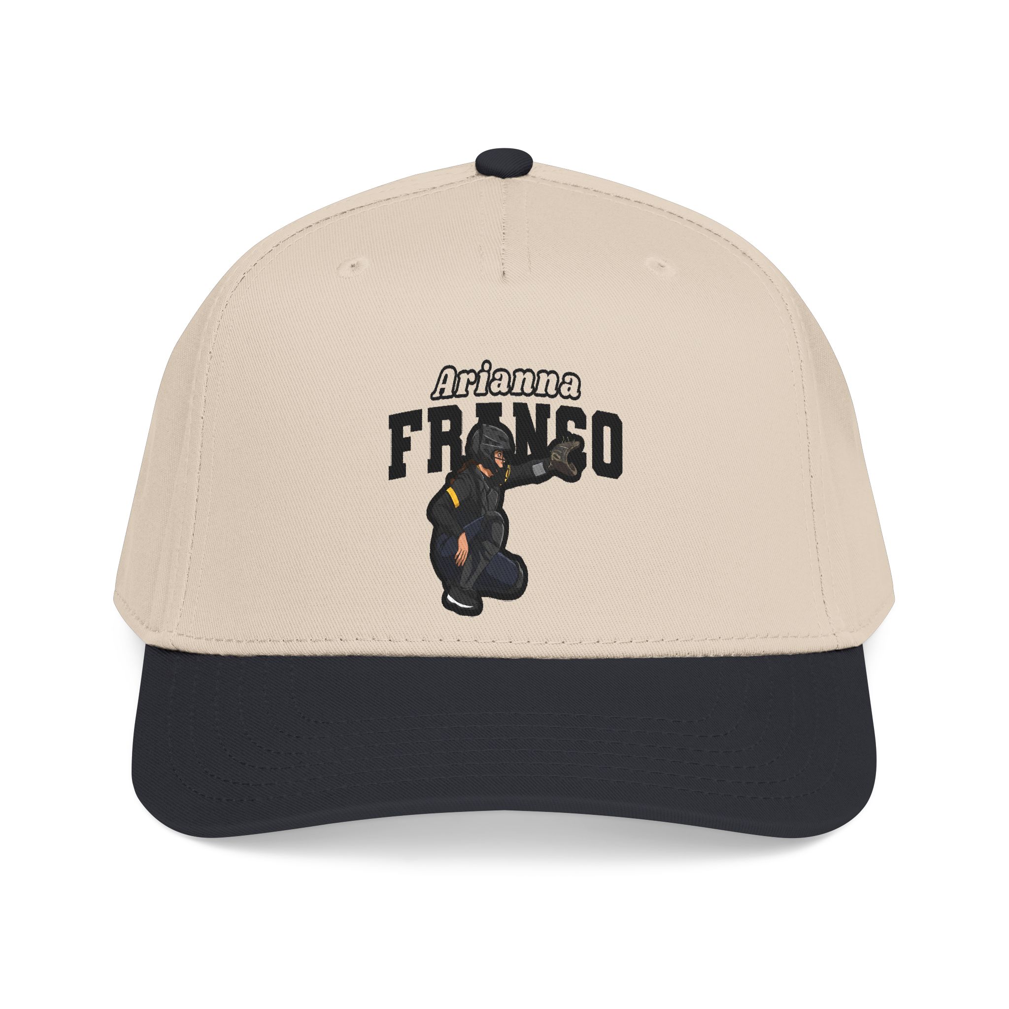Baseball Cap — character_name_arch in Black / Natural