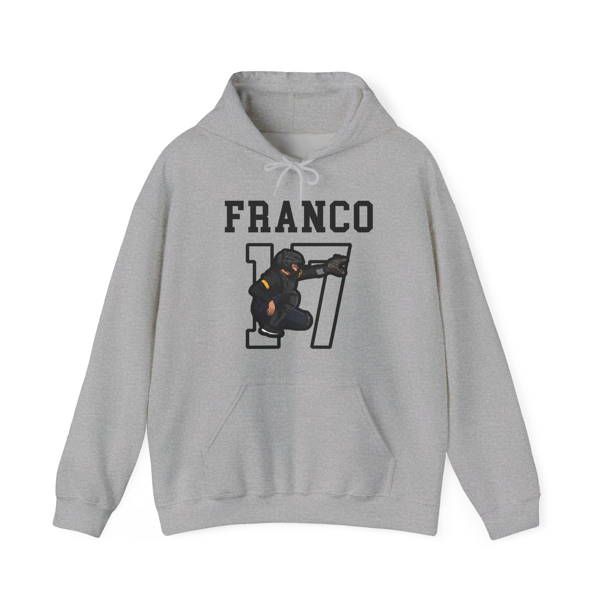 Hoodie — character_shirsey in Grey