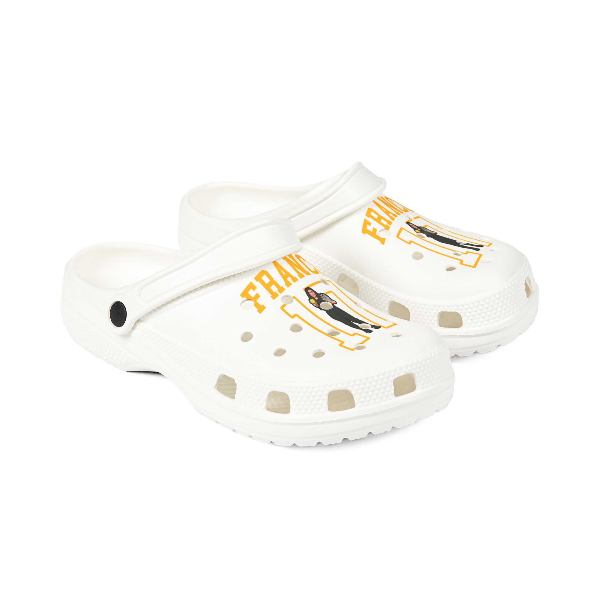 Rubber Clogs — character_shirsey in White