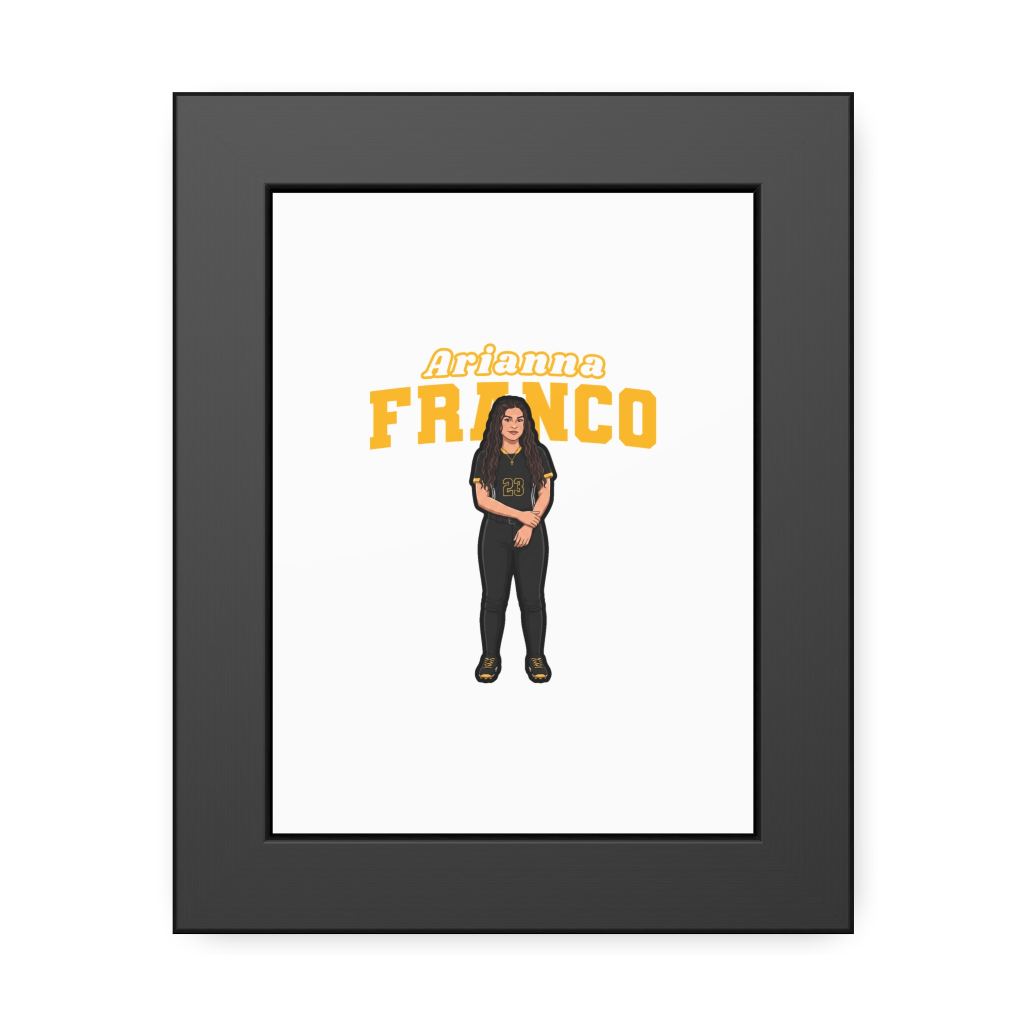 Framed Poster — character_name_arch in Black