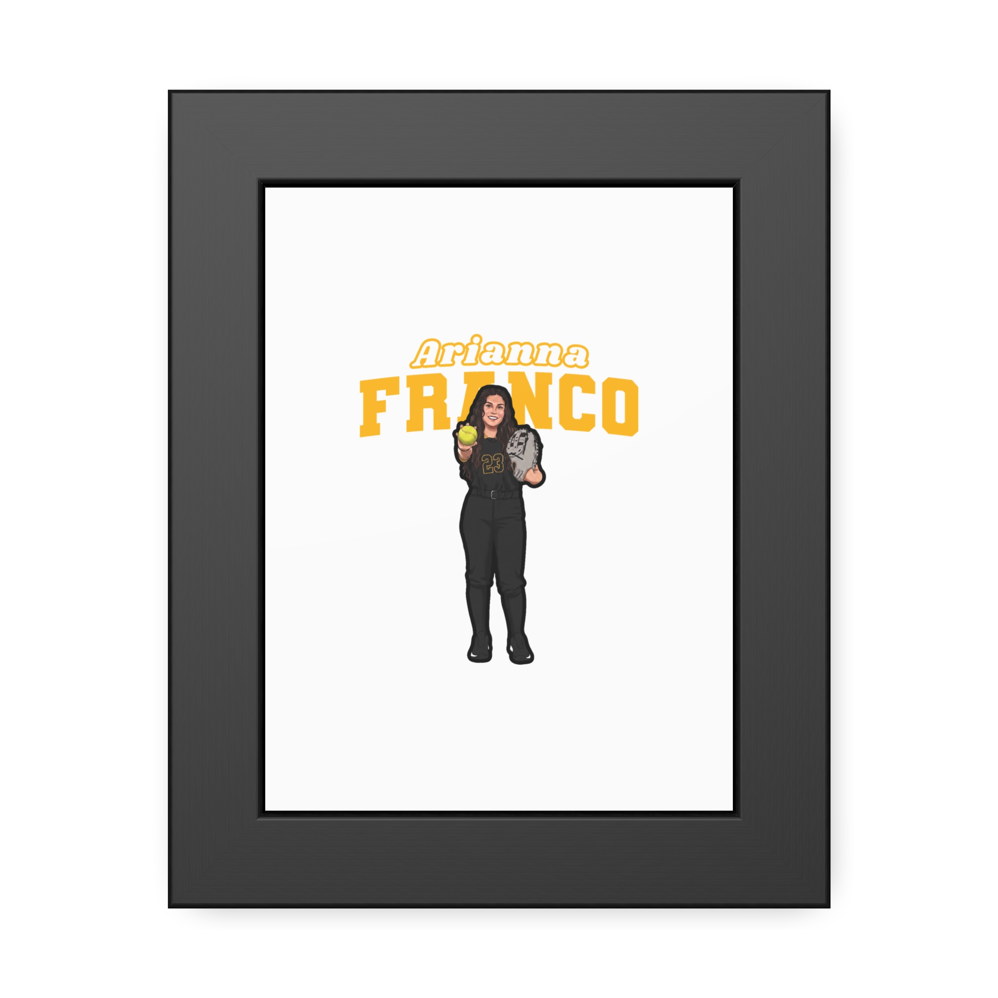 Framed Poster — character_name_arch in Black