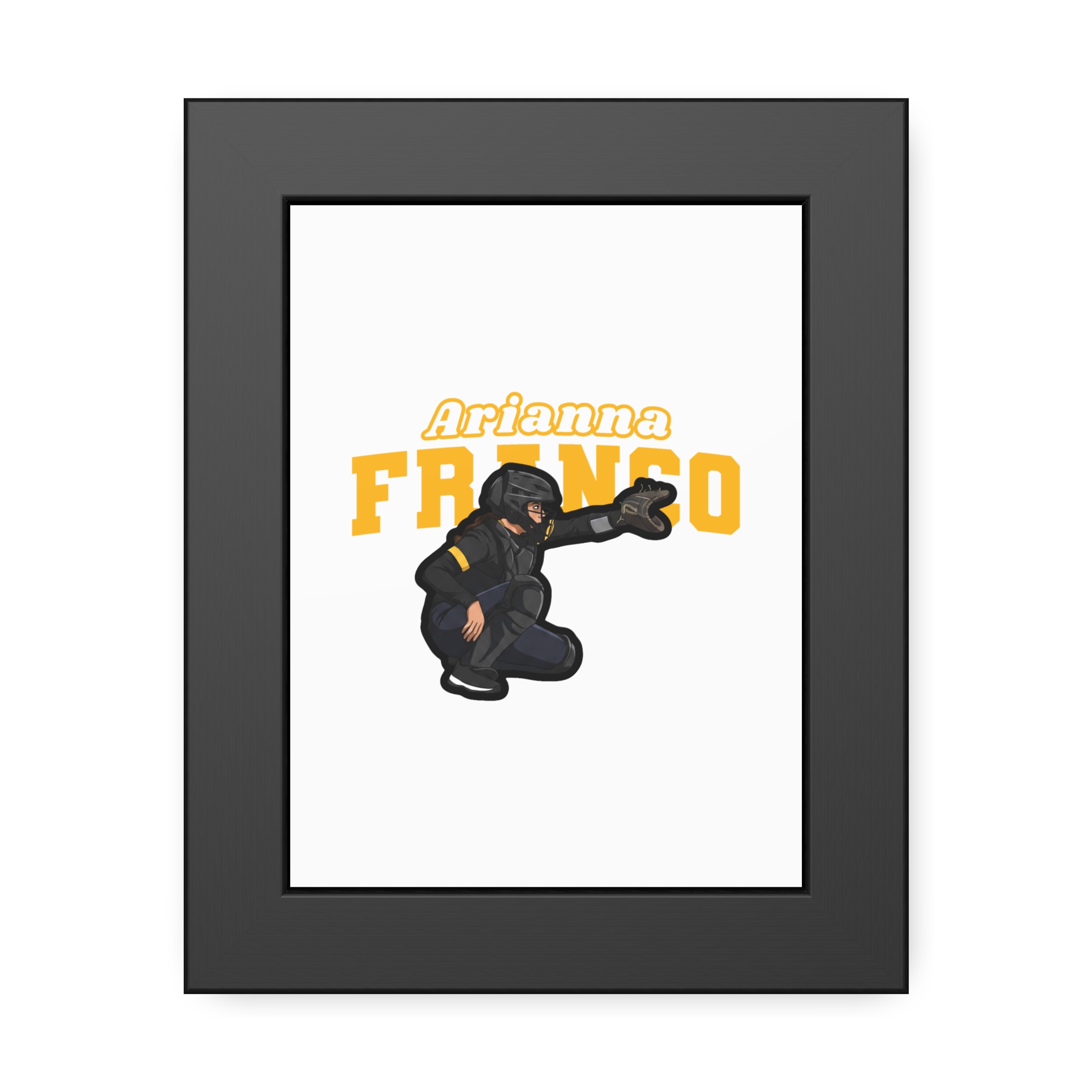 Framed Poster — character_name_arch in Black
