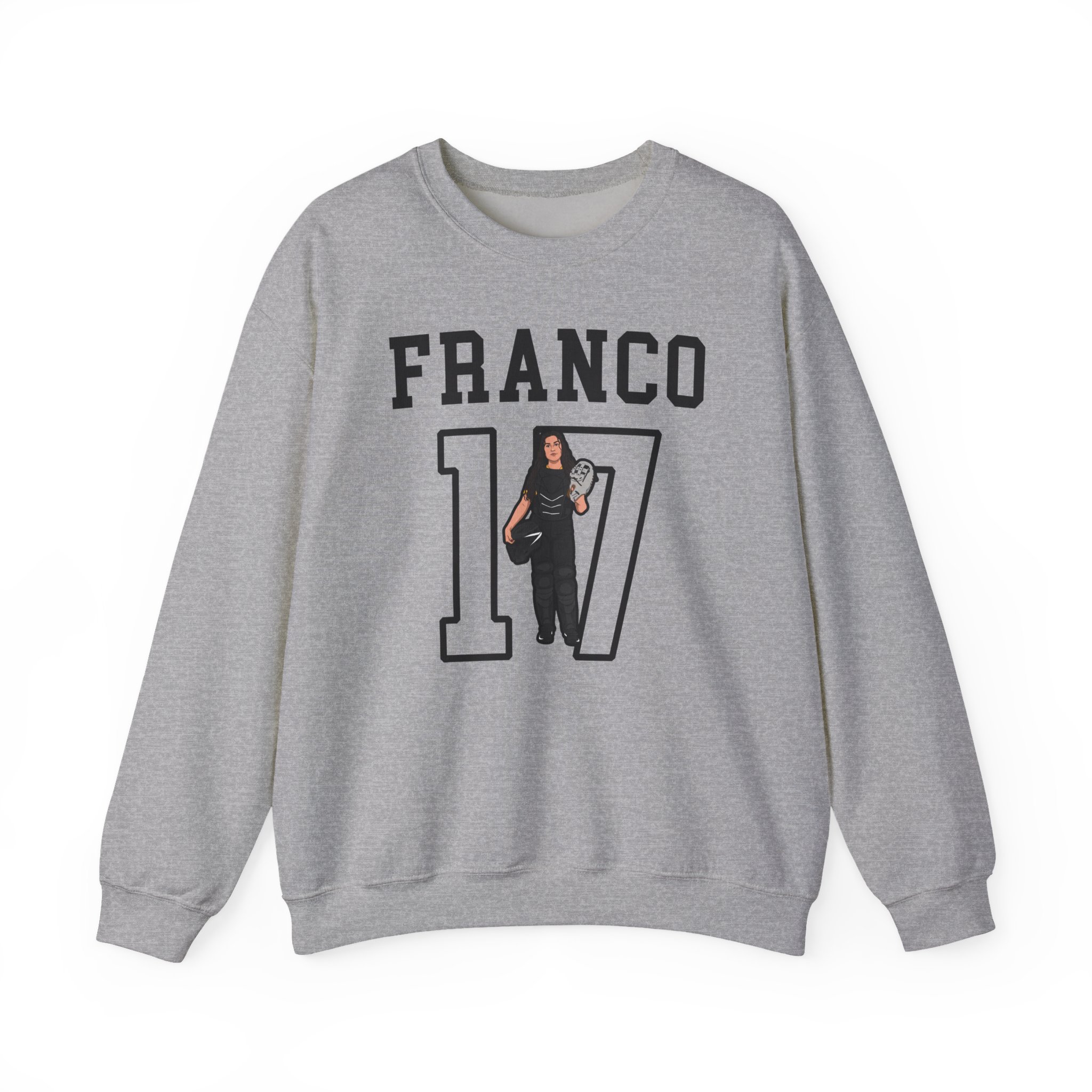 Crewneck Sweatshirt — character_shirsey in Grey