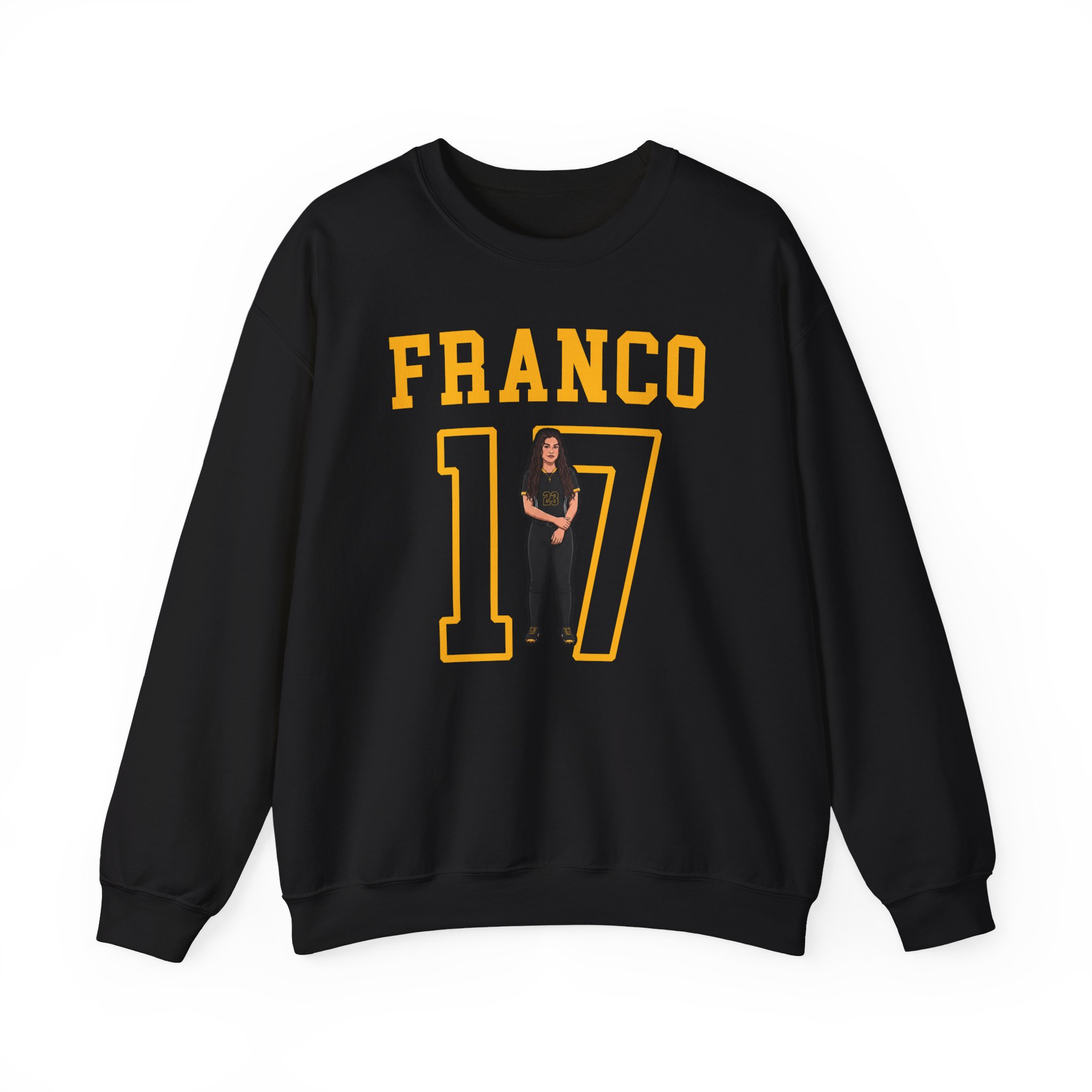 Crewneck Sweatshirt — character_shirsey in Black
