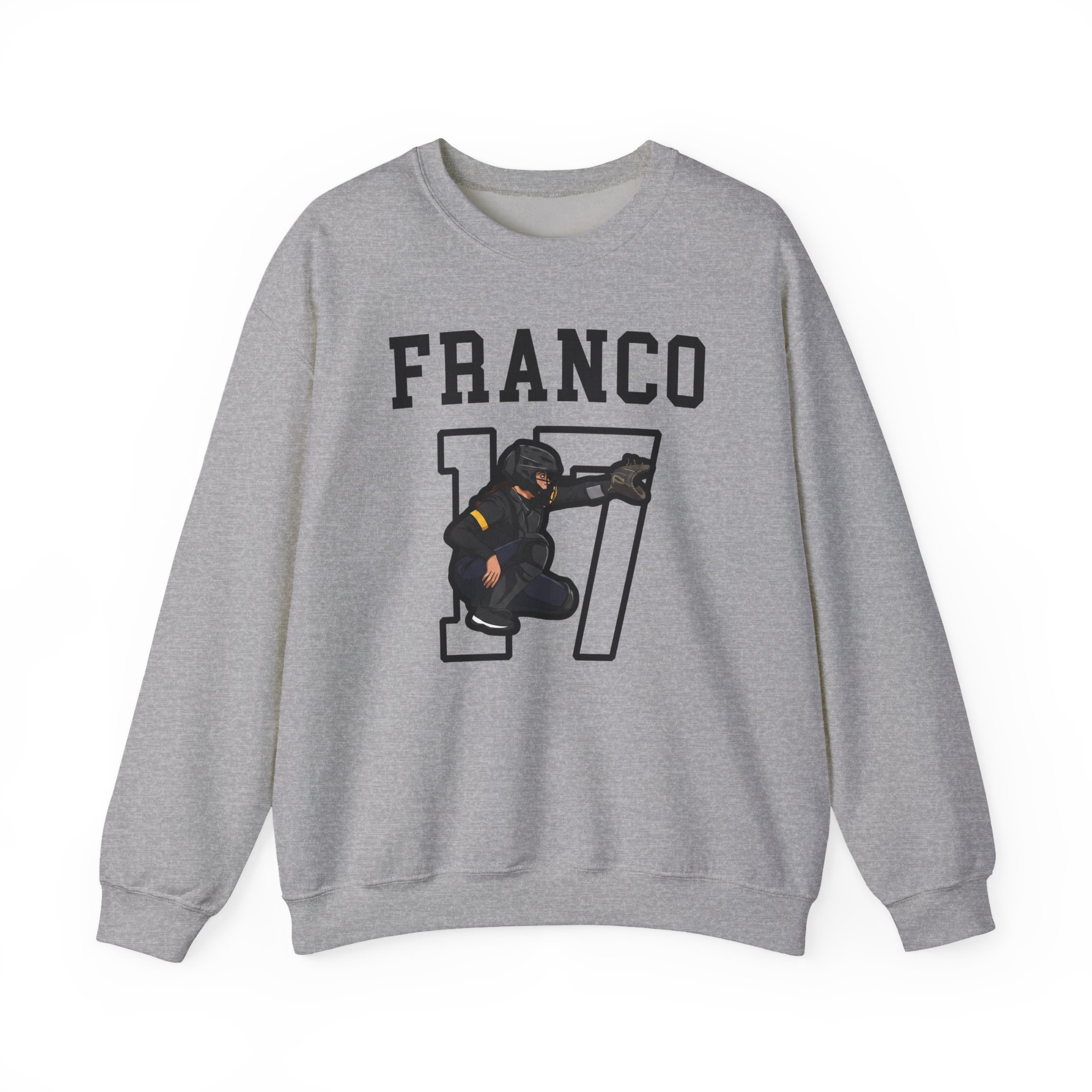 Crewneck Sweatshirt — character_shirsey in Grey