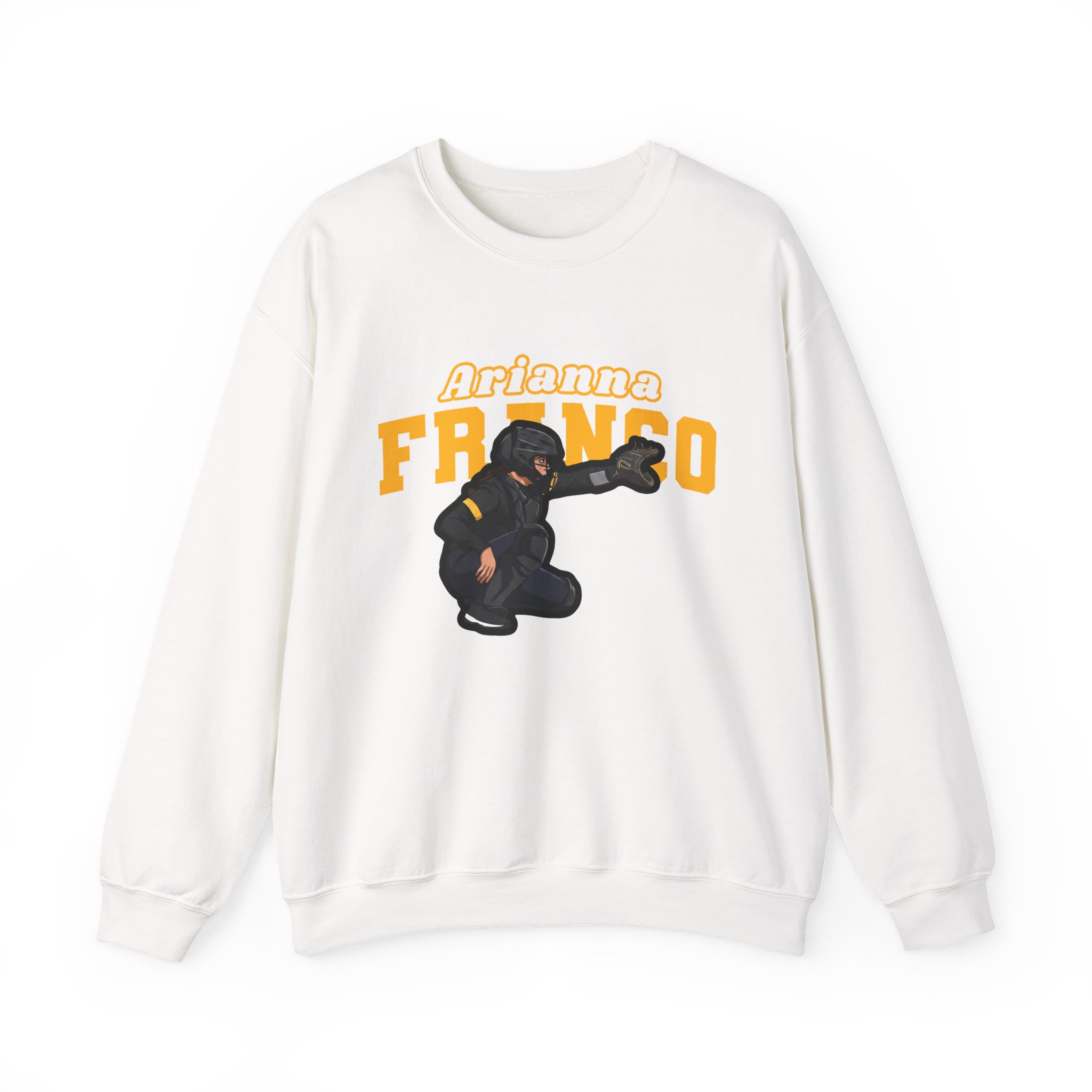 Crewneck Sweatshirt — character_name_arch in White