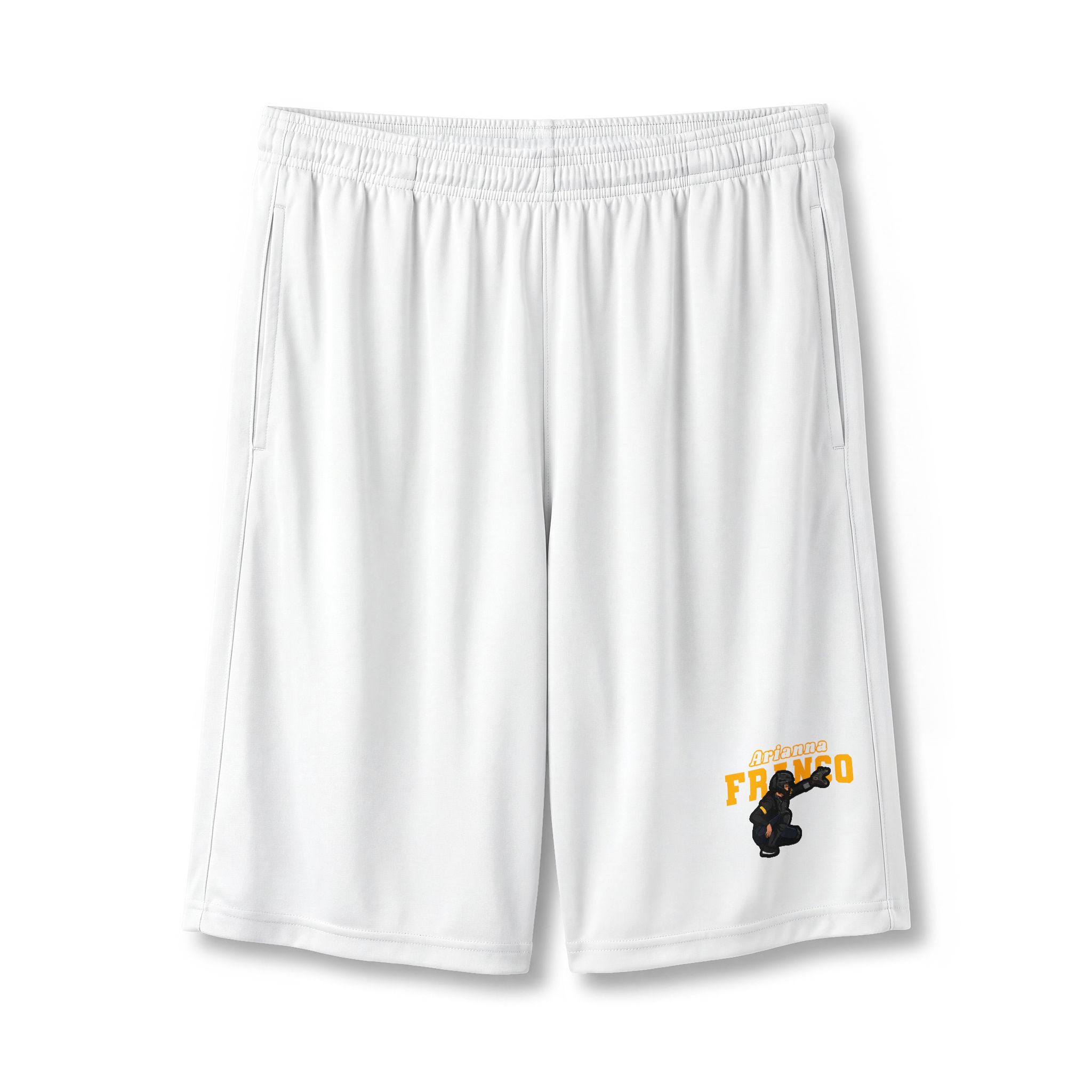 Shorts — character_name_arch in White