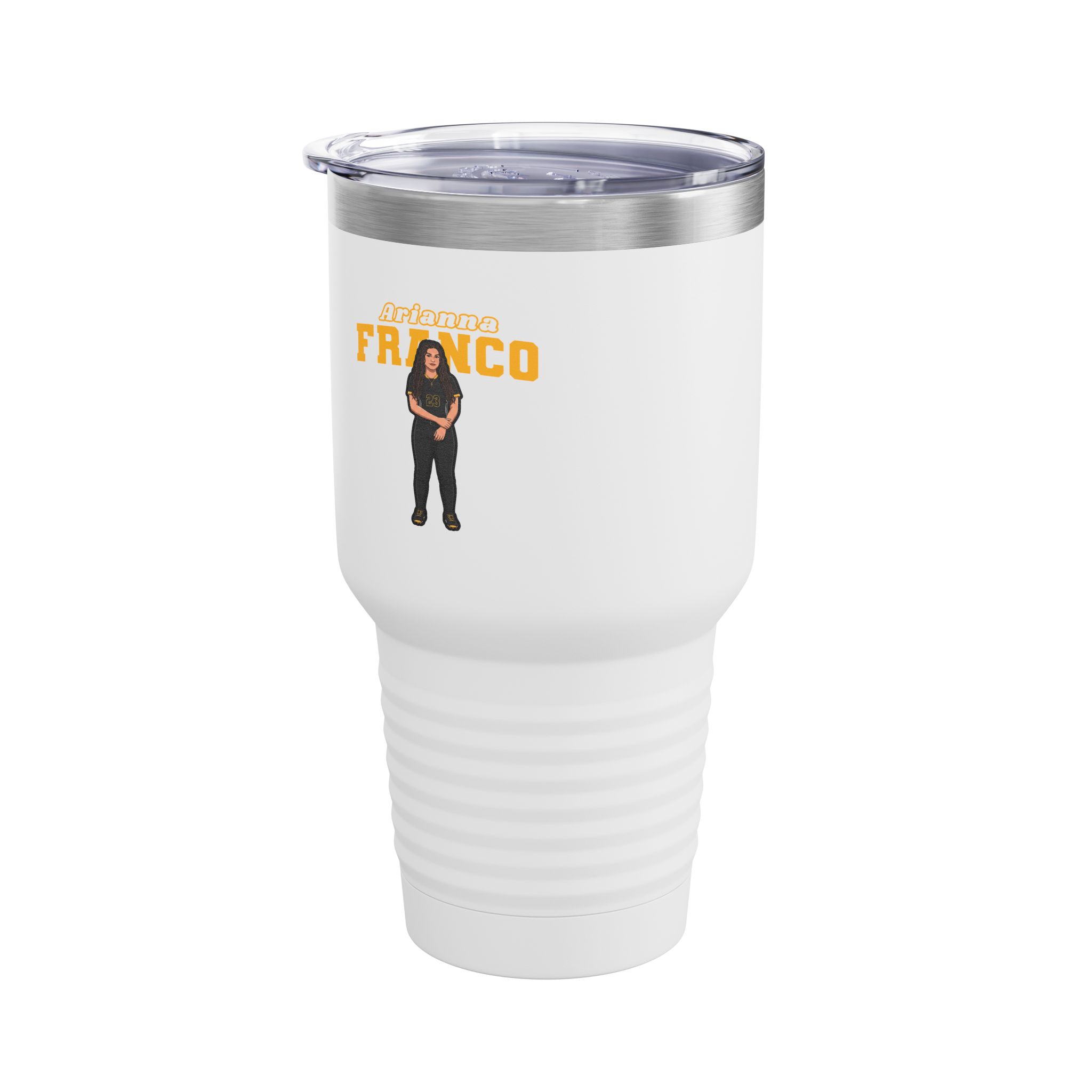 30oz Tumbler — character_name_arch in White