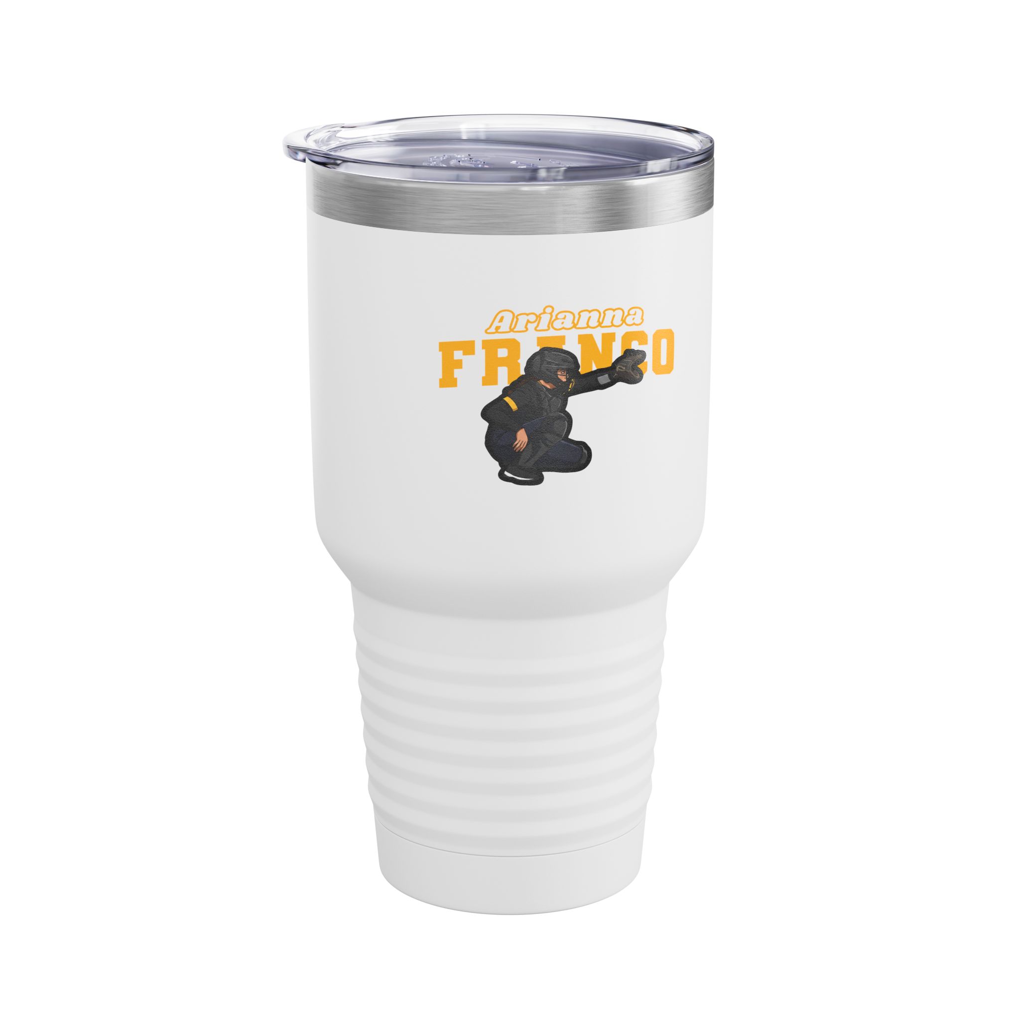 30oz Tumbler — character_name_arch in White