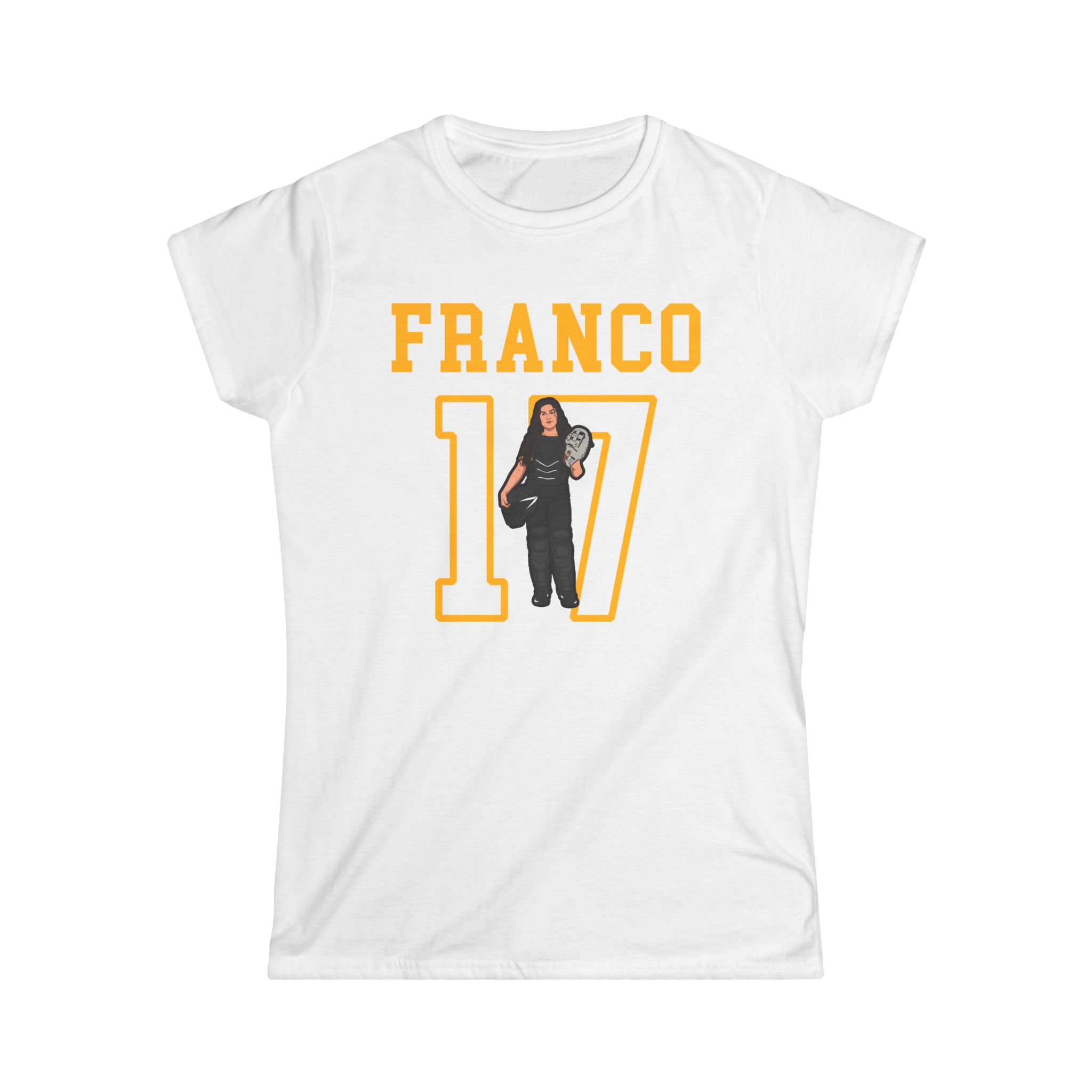 Women's Softstyle Tee — character_shirsey in White