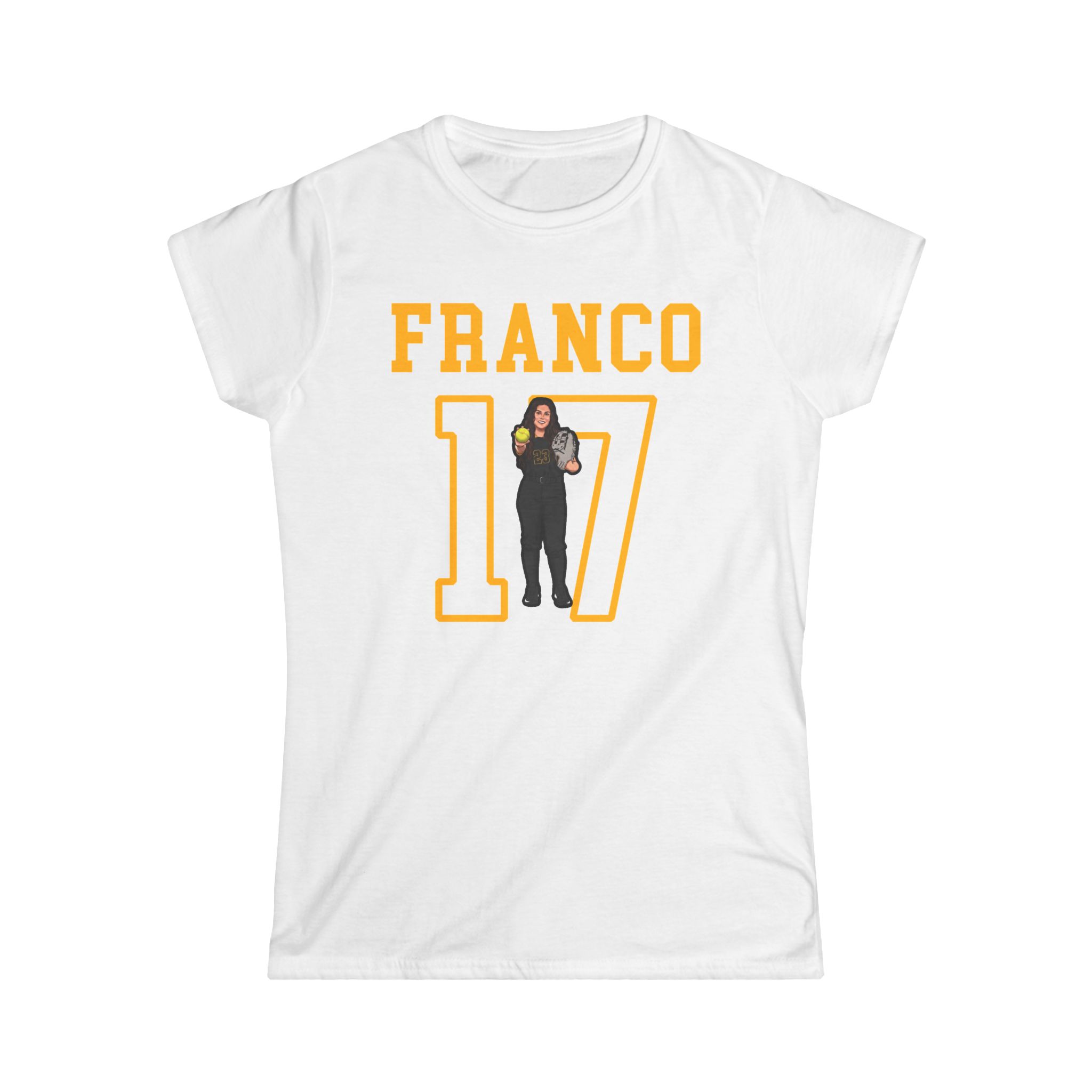 Women's Softstyle Tee — character_shirsey in White