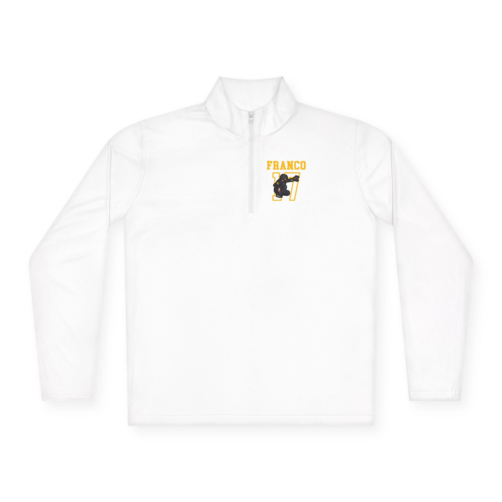 Q-Zip Pullover — character_shirsey in White