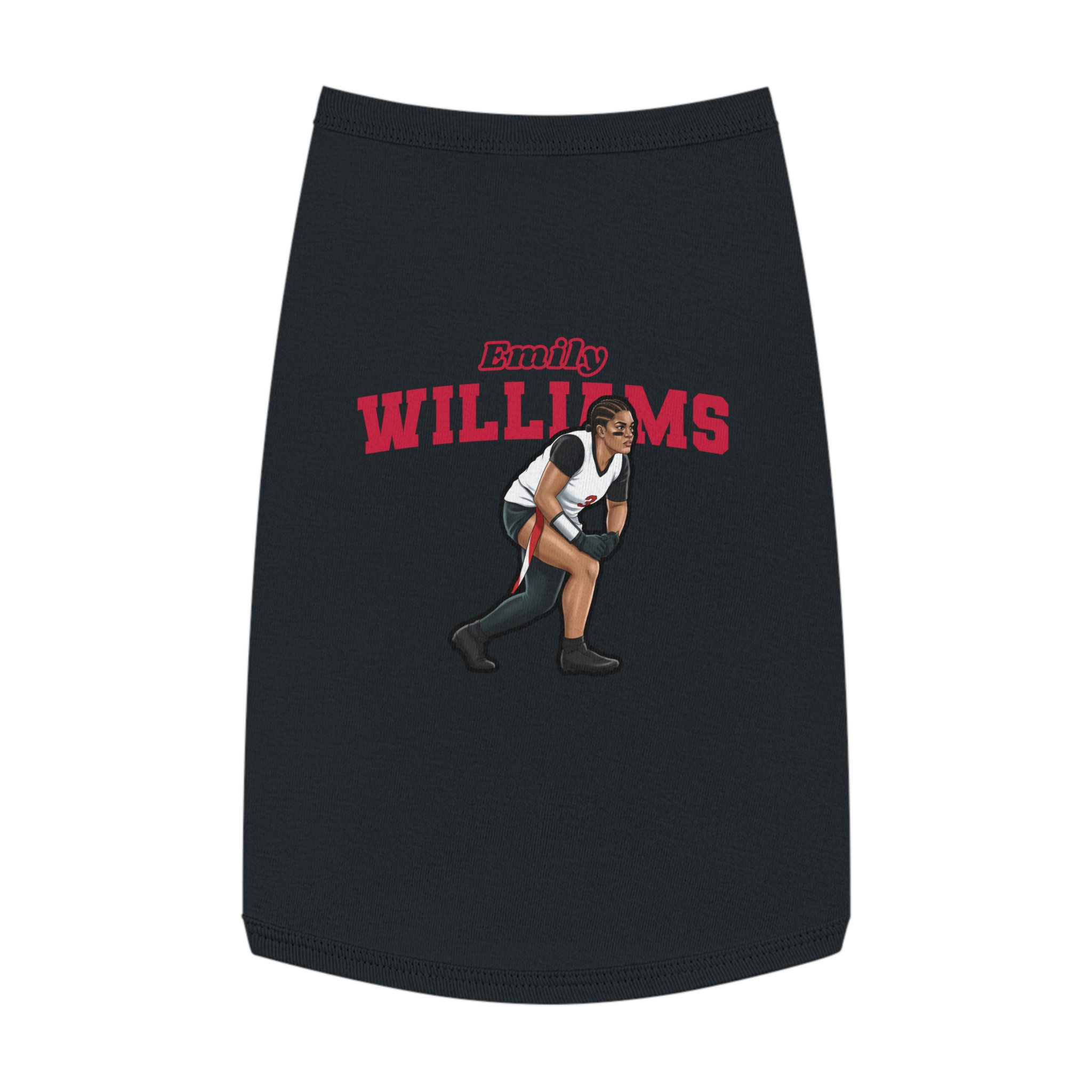 Pet Tank Top — character_name_arch in White