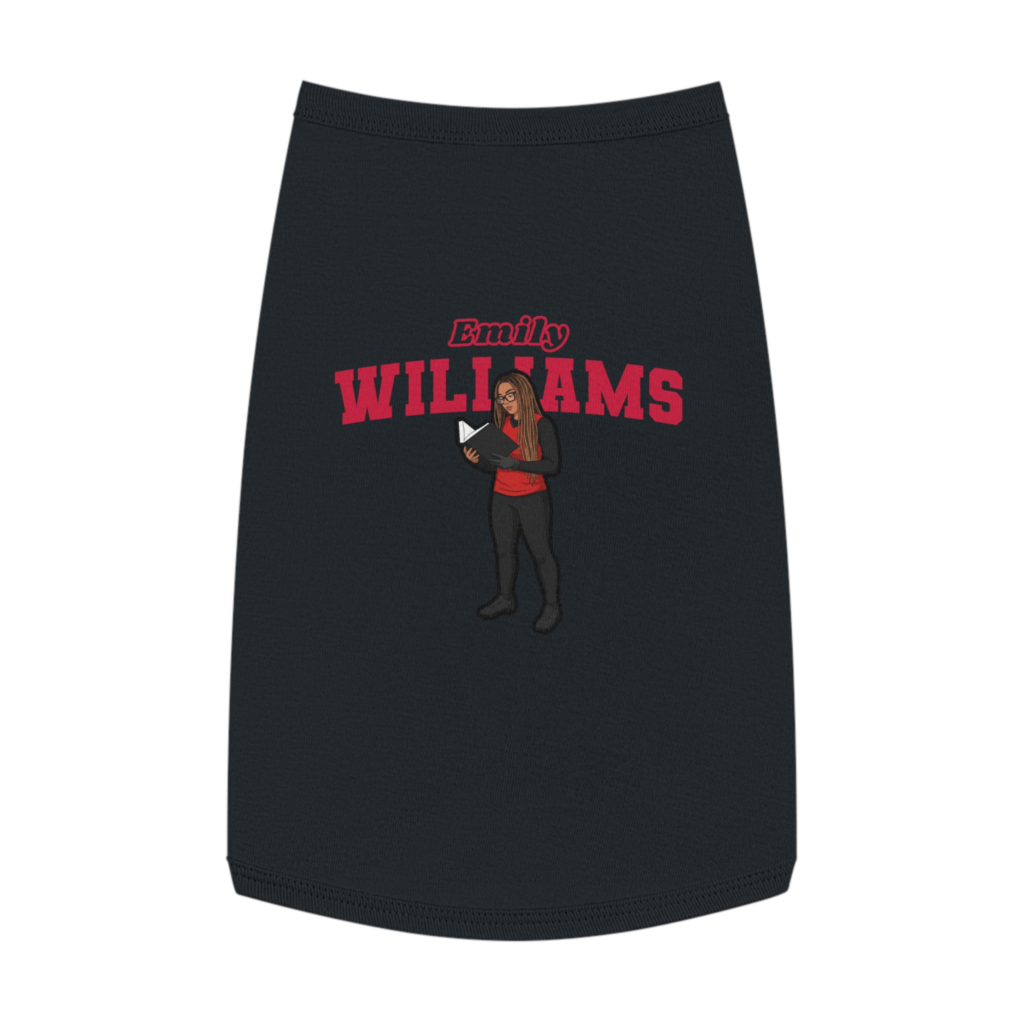 Pet Tank Top — character_name_arch in Black