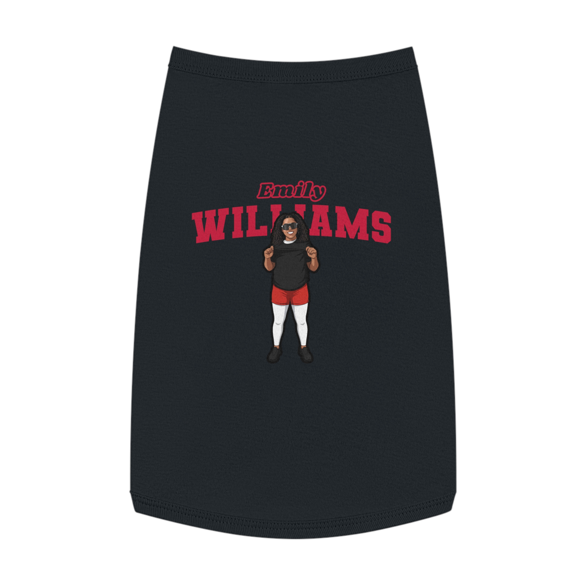 Pet Tank Top — character_name_arch in White