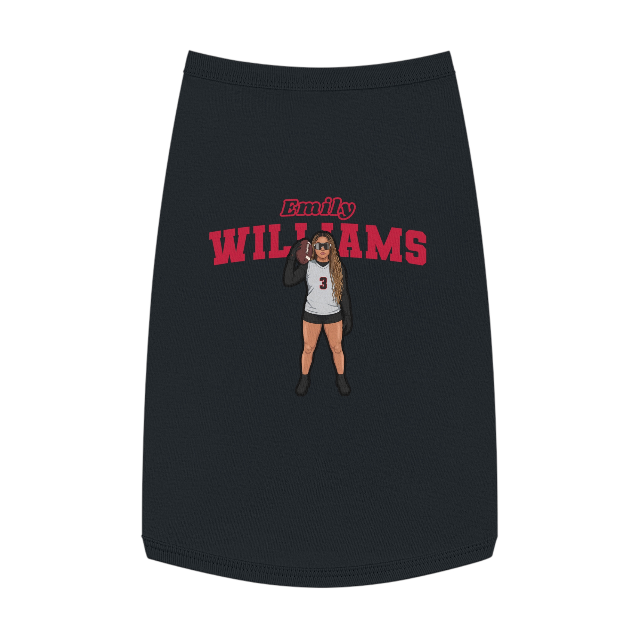 Pet Tank Top — character_name_arch in Black