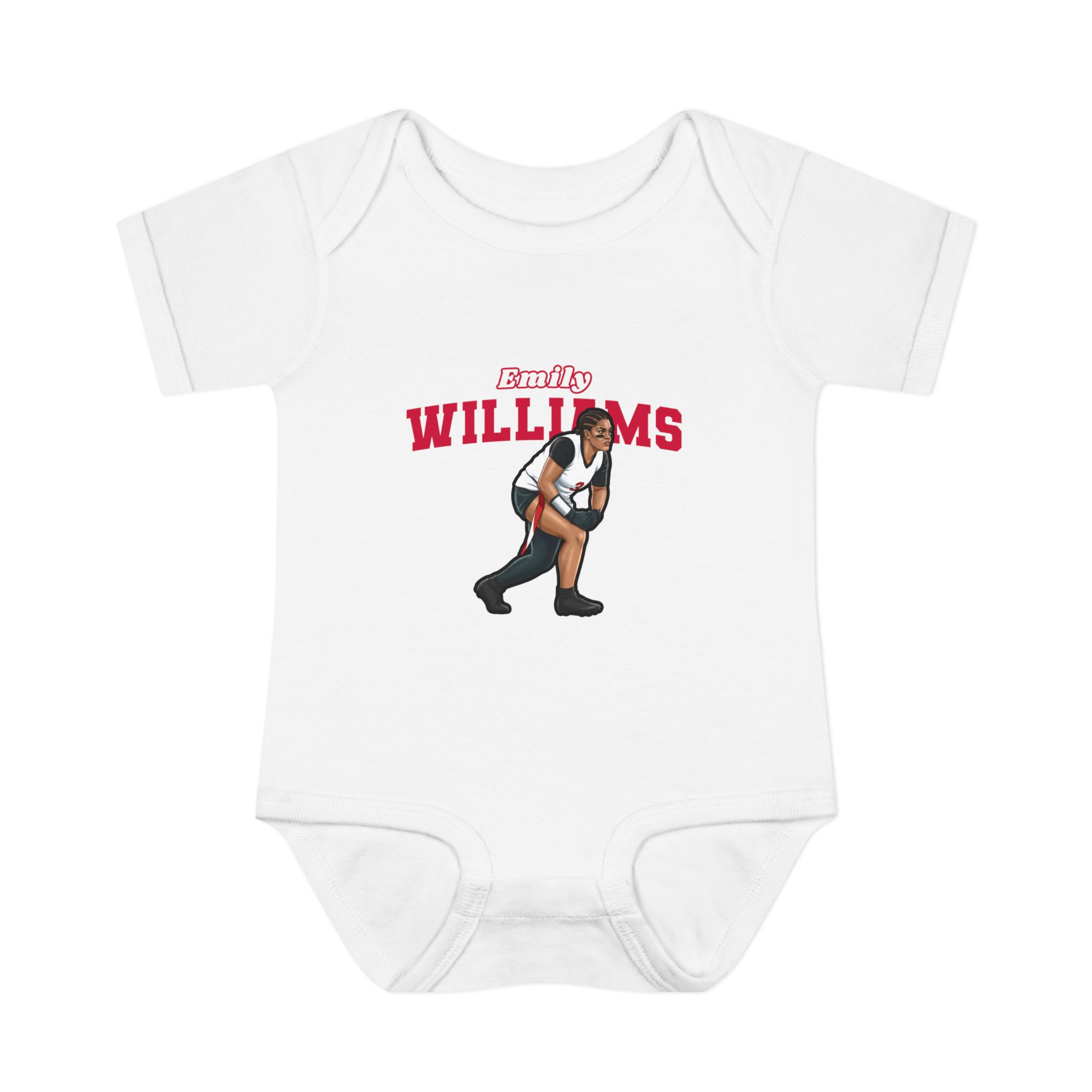 Baby Onesie — character_name_arch in White