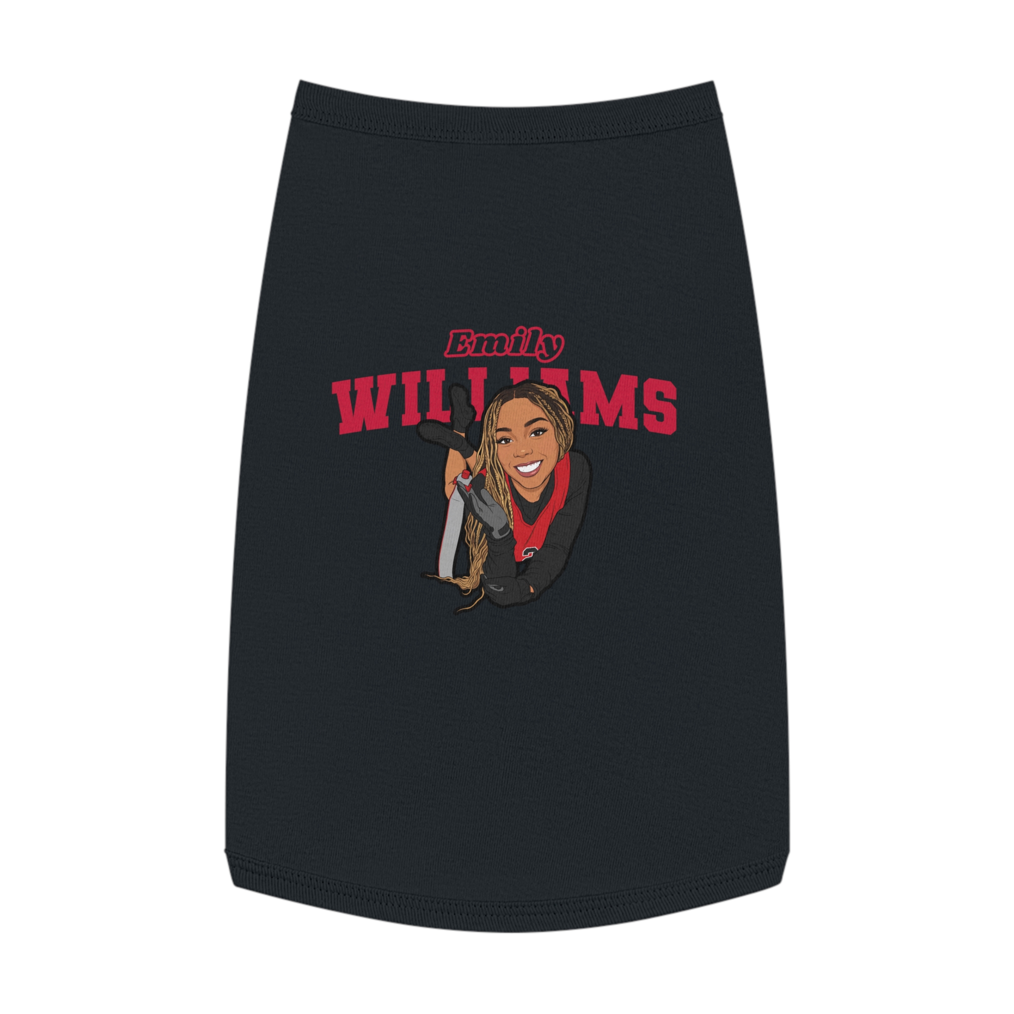 Pet Tank Top — character_name_arch in White