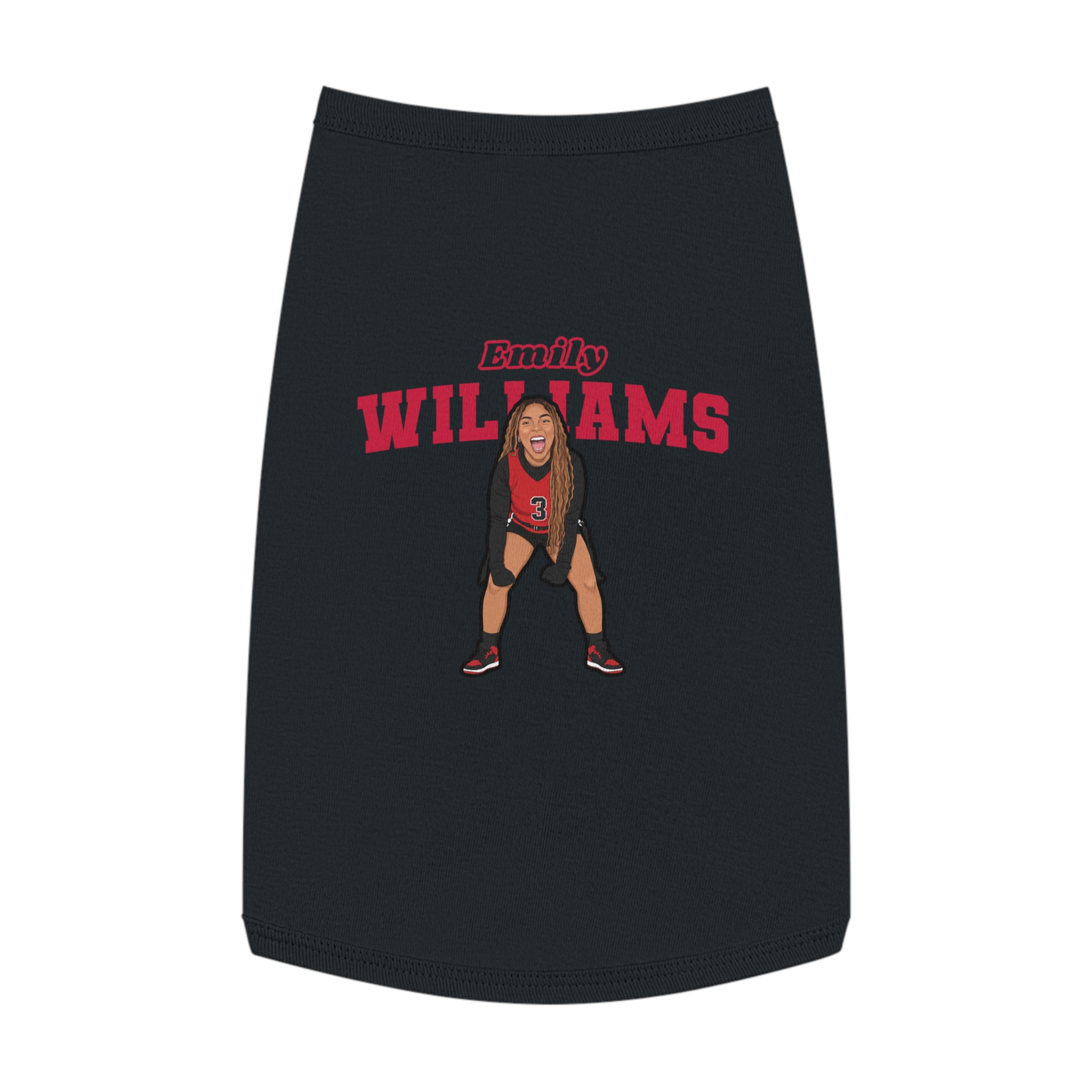 Pet Tank Top — character_name_arch in Black