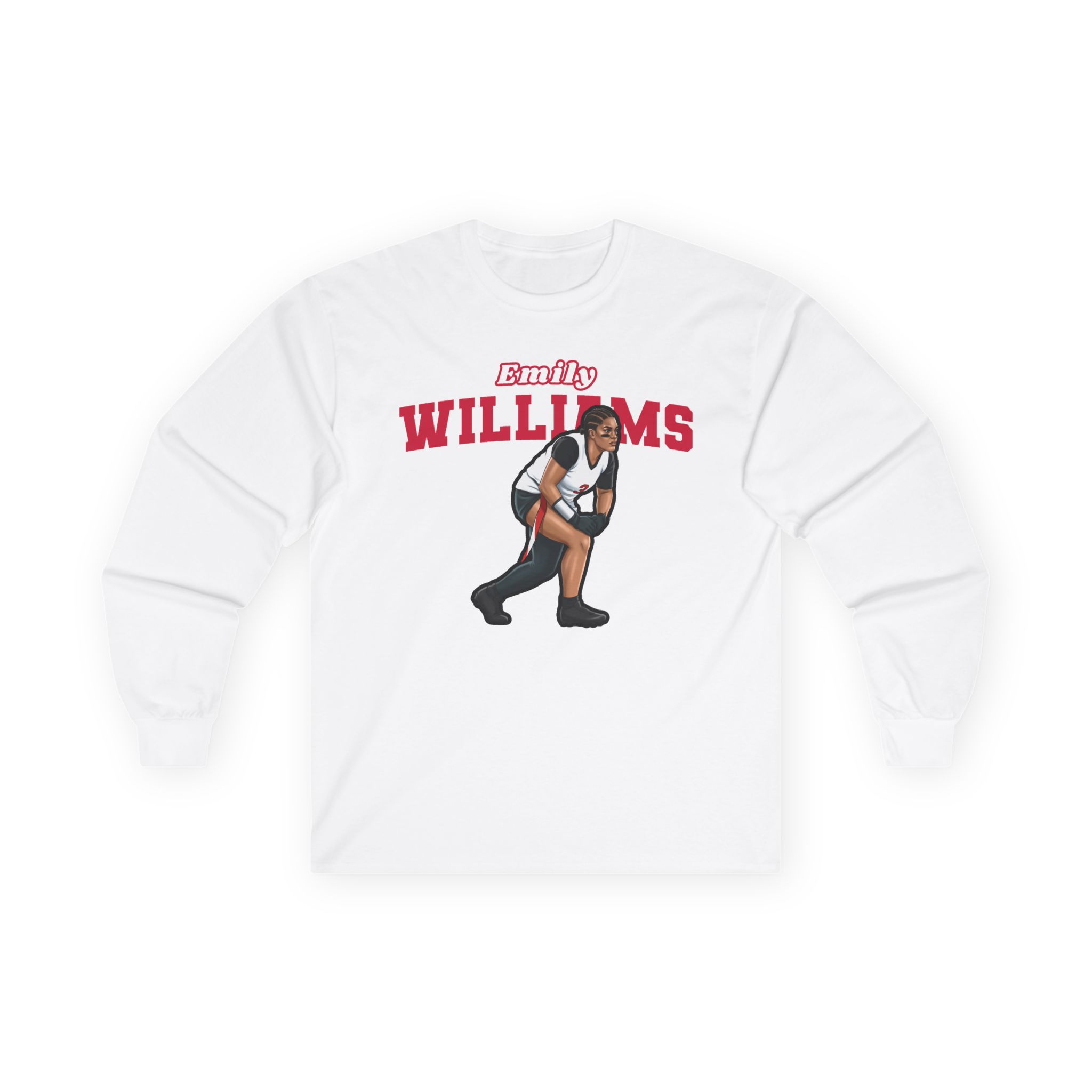 Long Sleeve Tee — character_name_arch in White