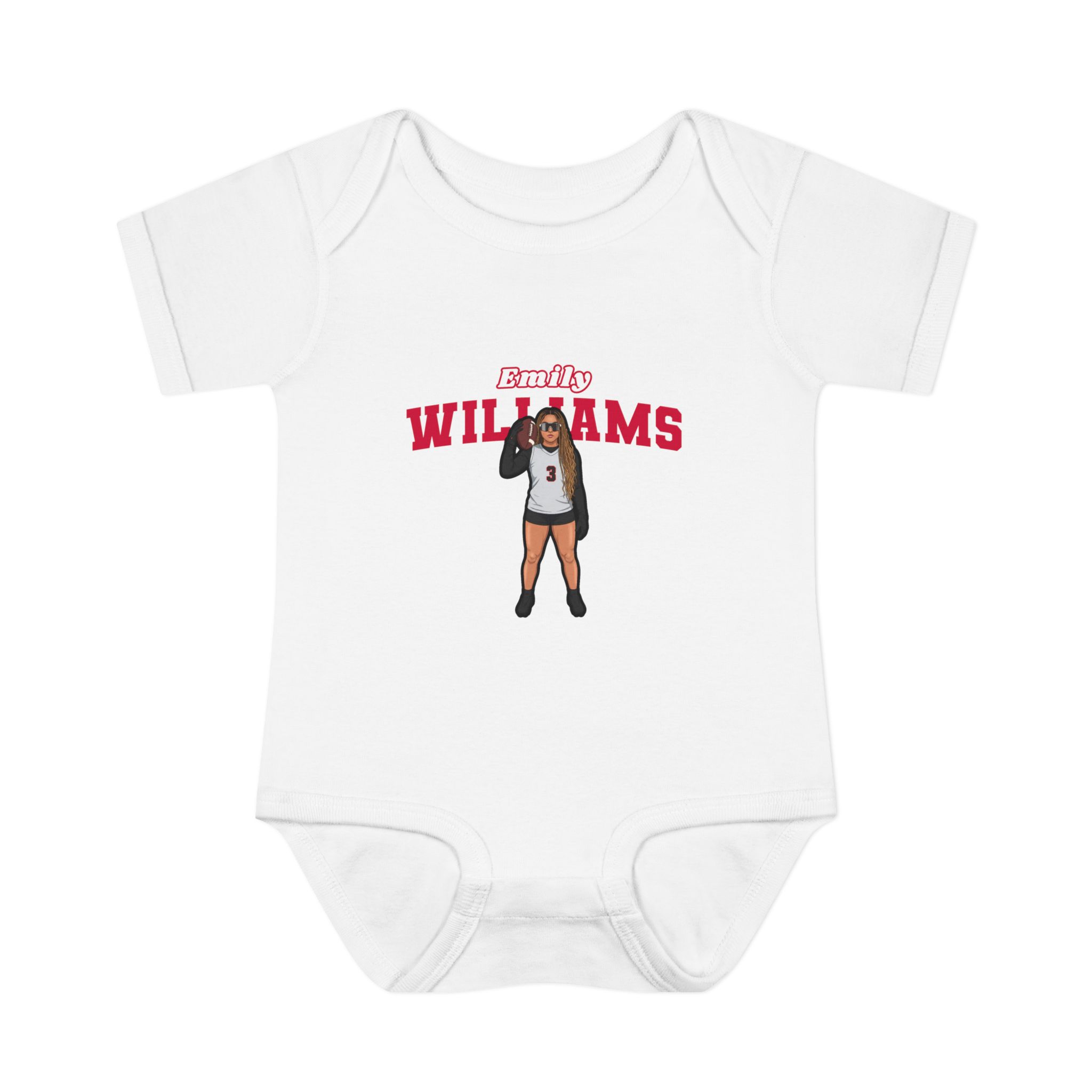 Baby Onesie — character_name_arch in White