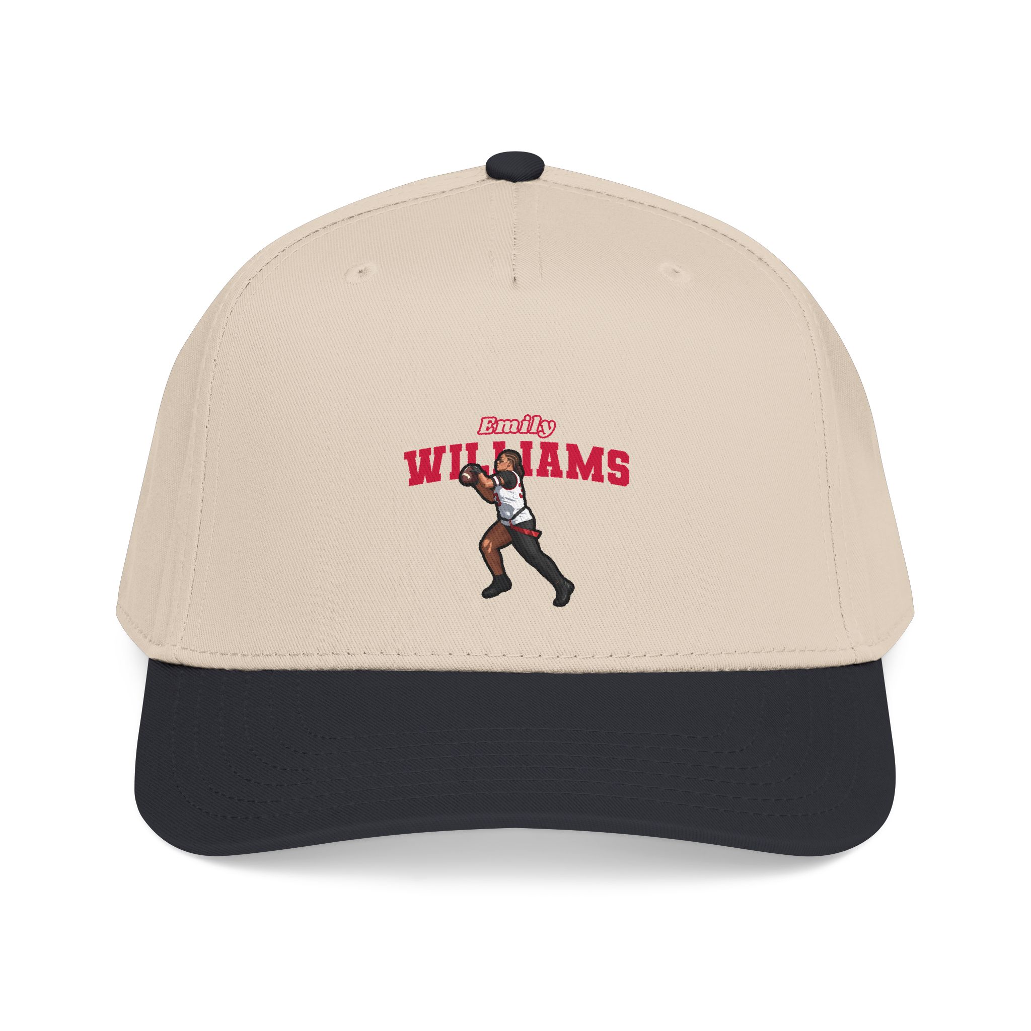 Baseball Cap — character_name_arch in Black / Natural